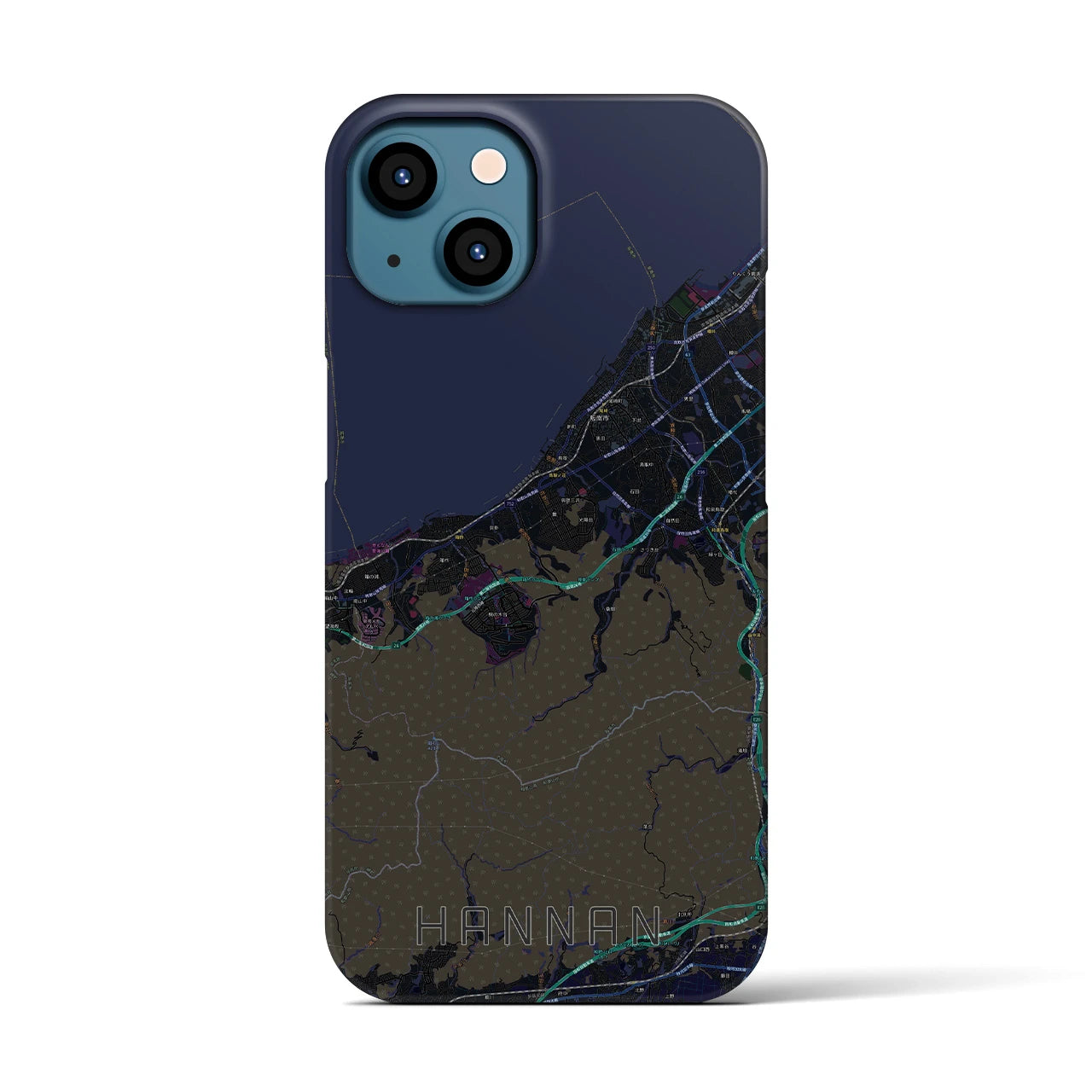 【阪南(大阪府)】地図柄iPhoneケース(バックカバータイプ)