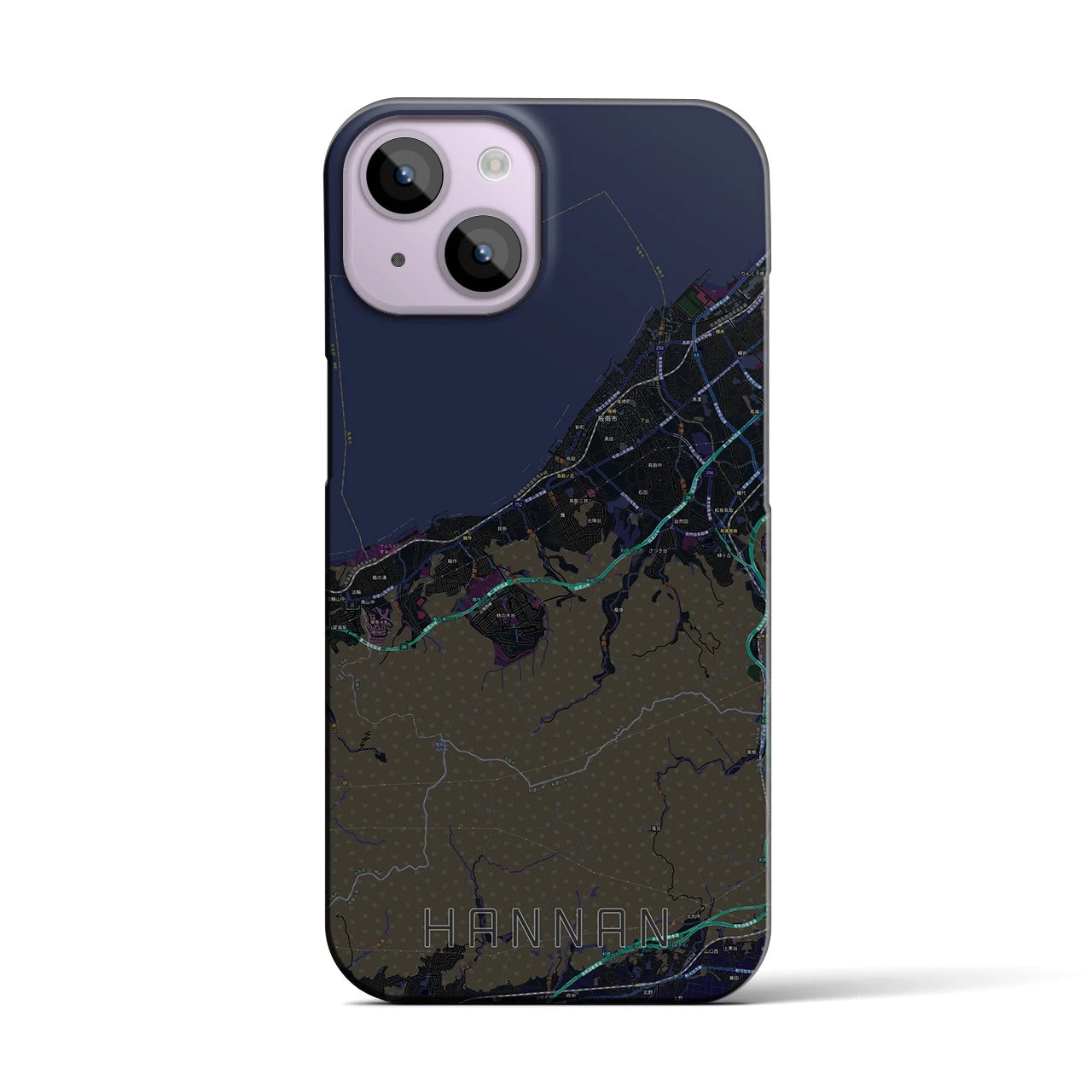 【阪南(大阪府)】地図柄iPhoneケース(バックカバータイプ)