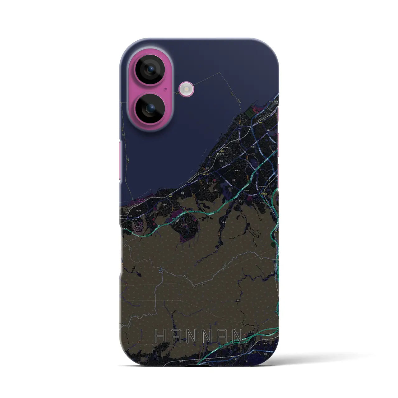 【阪南(大阪府)】地図柄iPhoneケース(バックカバータイプ)