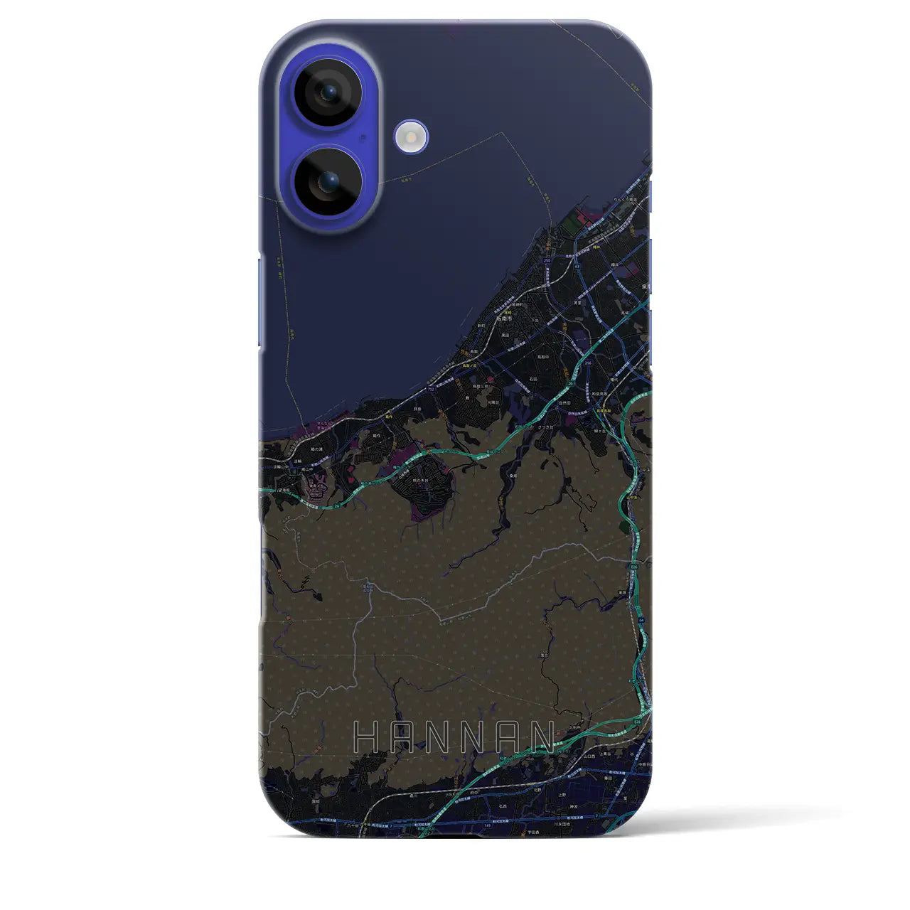 【阪南(大阪府)】地図柄iPhoneケース(バックカバータイプ)