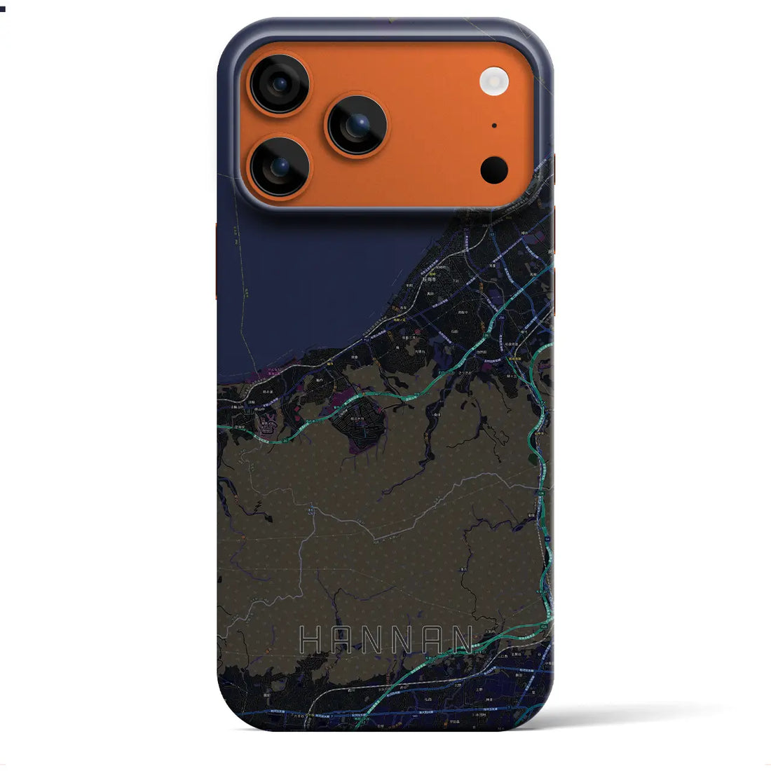【阪南(大阪府)】地図柄iPhoneケース(バックカバータイプ)