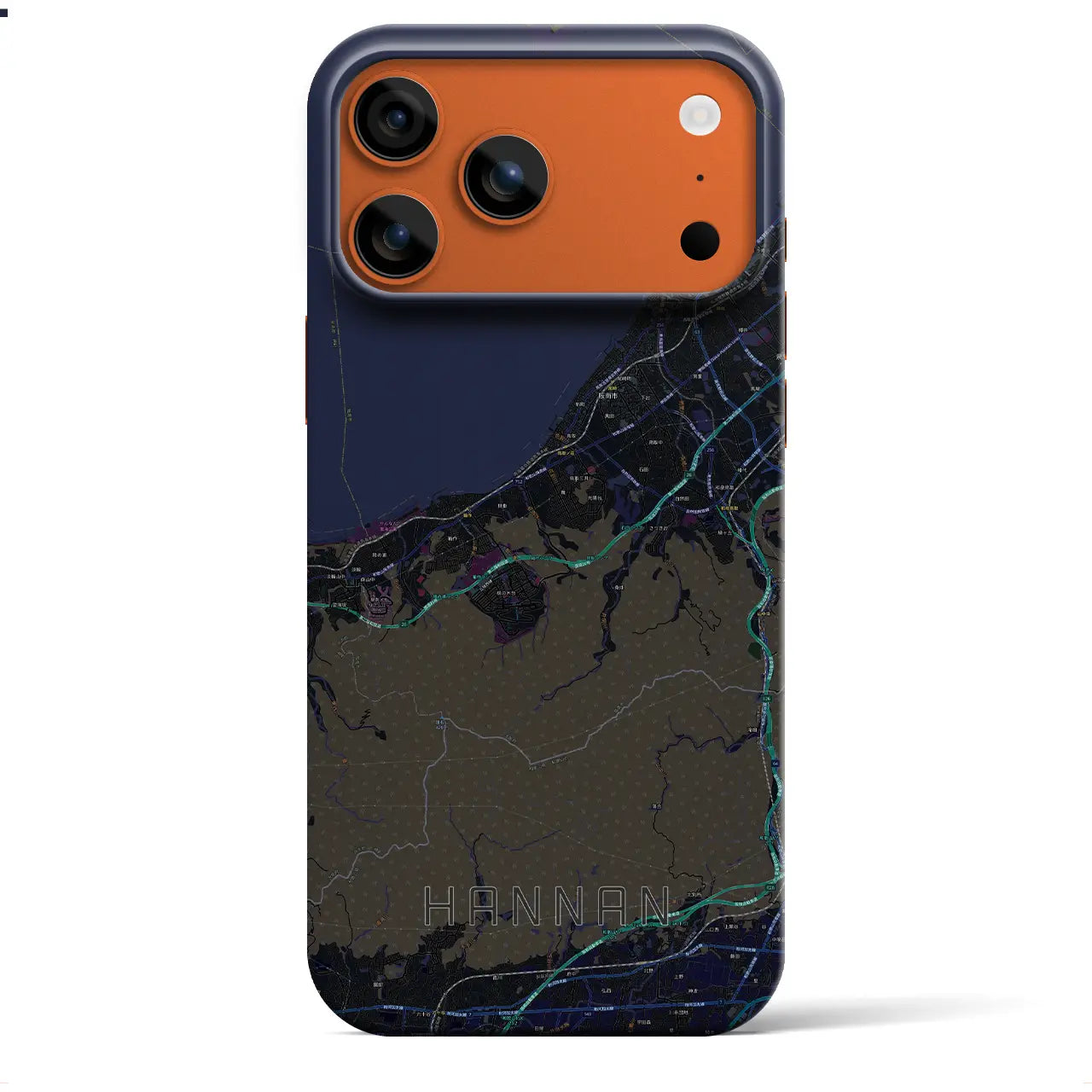 【阪南(大阪府)】地図柄iPhoneケース(バックカバータイプ)