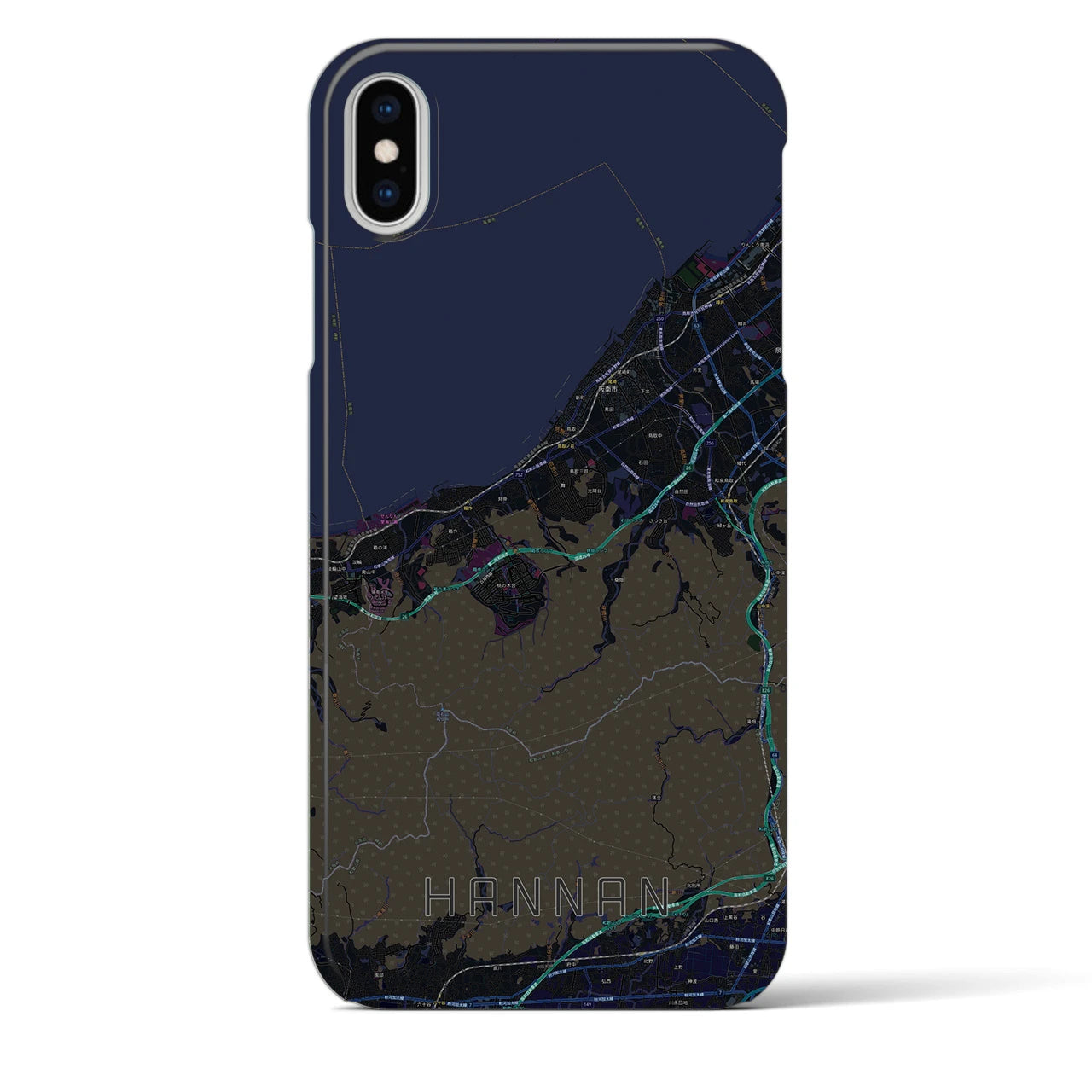 【阪南(大阪府)】地図柄iPhoneケース(バックカバータイプ)