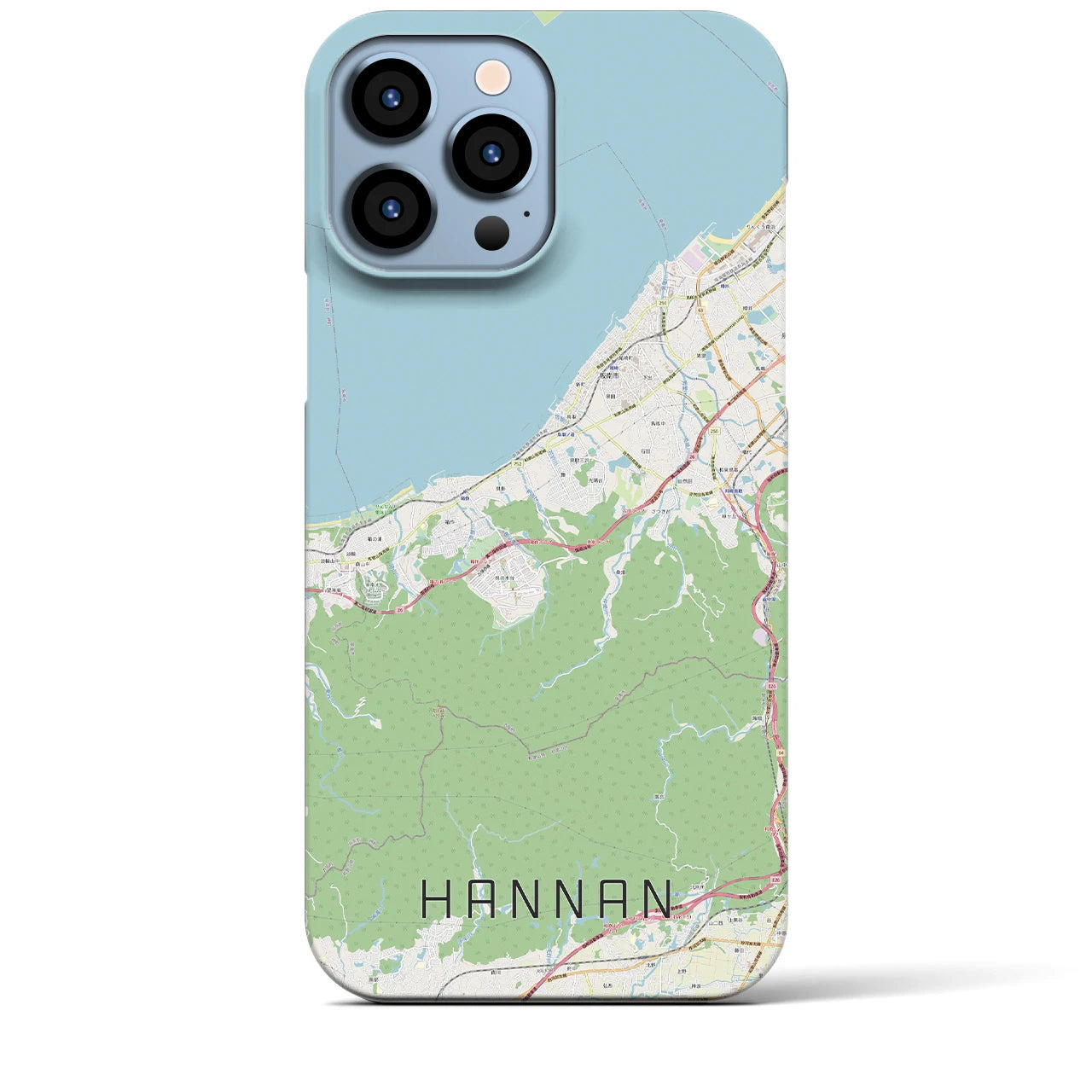 【阪南(大阪府)】地図柄iPhoneケース(バックカバータイプ)