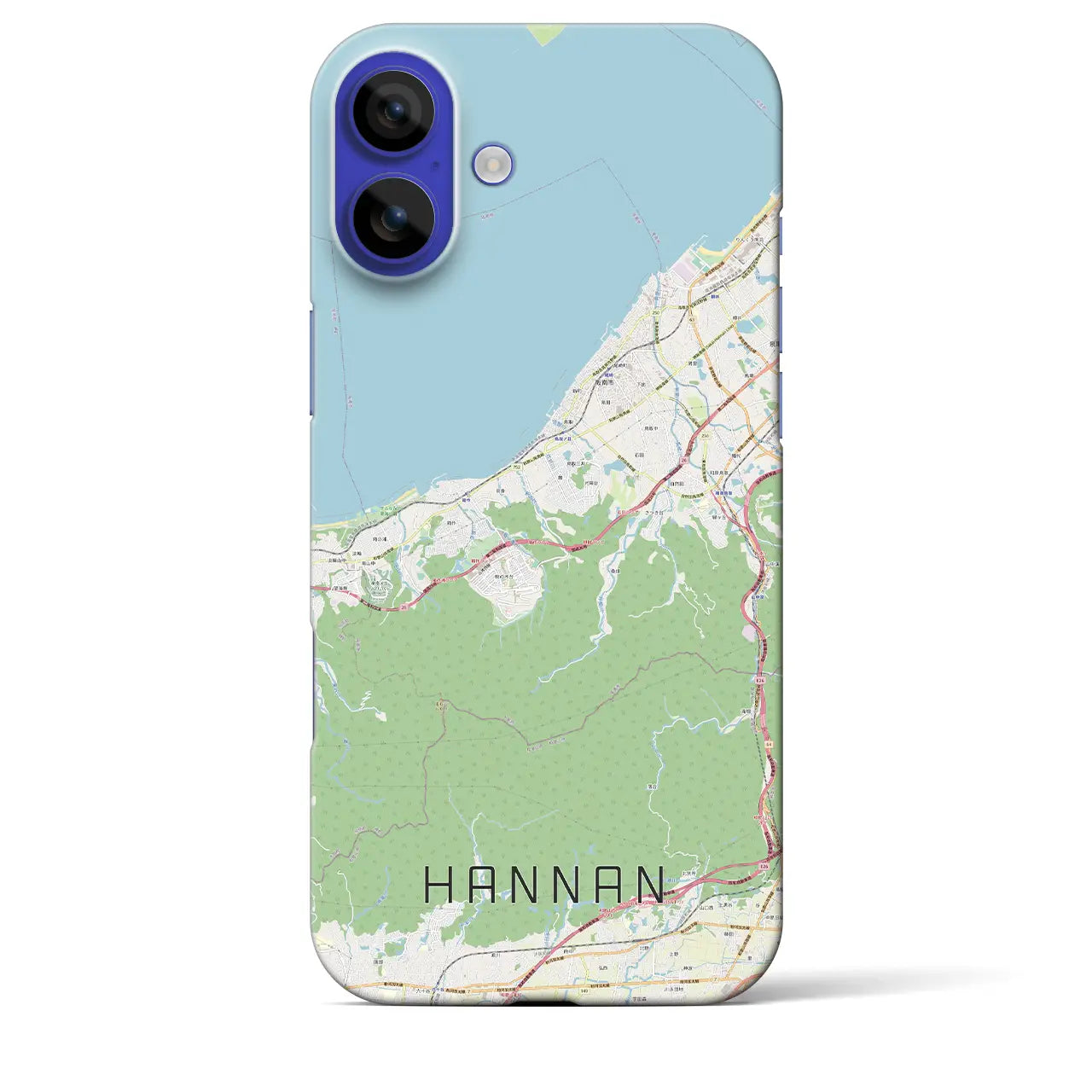 【阪南(大阪府)】地図柄iPhoneケース(バックカバータイプ)