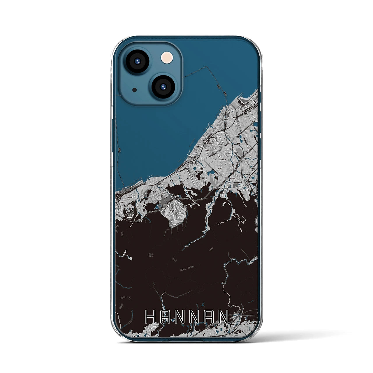 【阪南(大阪府)】地図柄iPhoneケース(クリアタイプ)