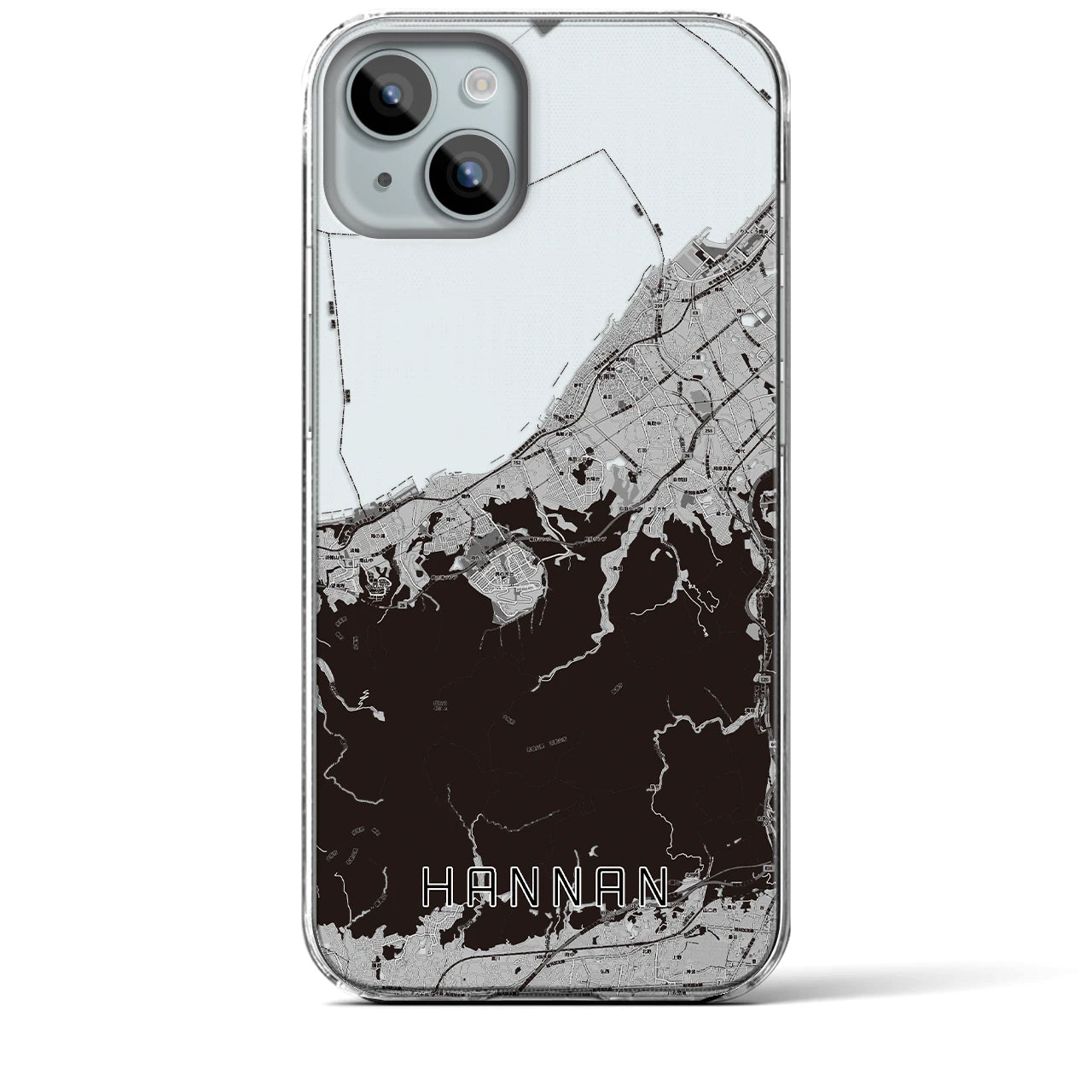 【阪南(大阪府)】地図柄iPhoneケース(クリアタイプ)