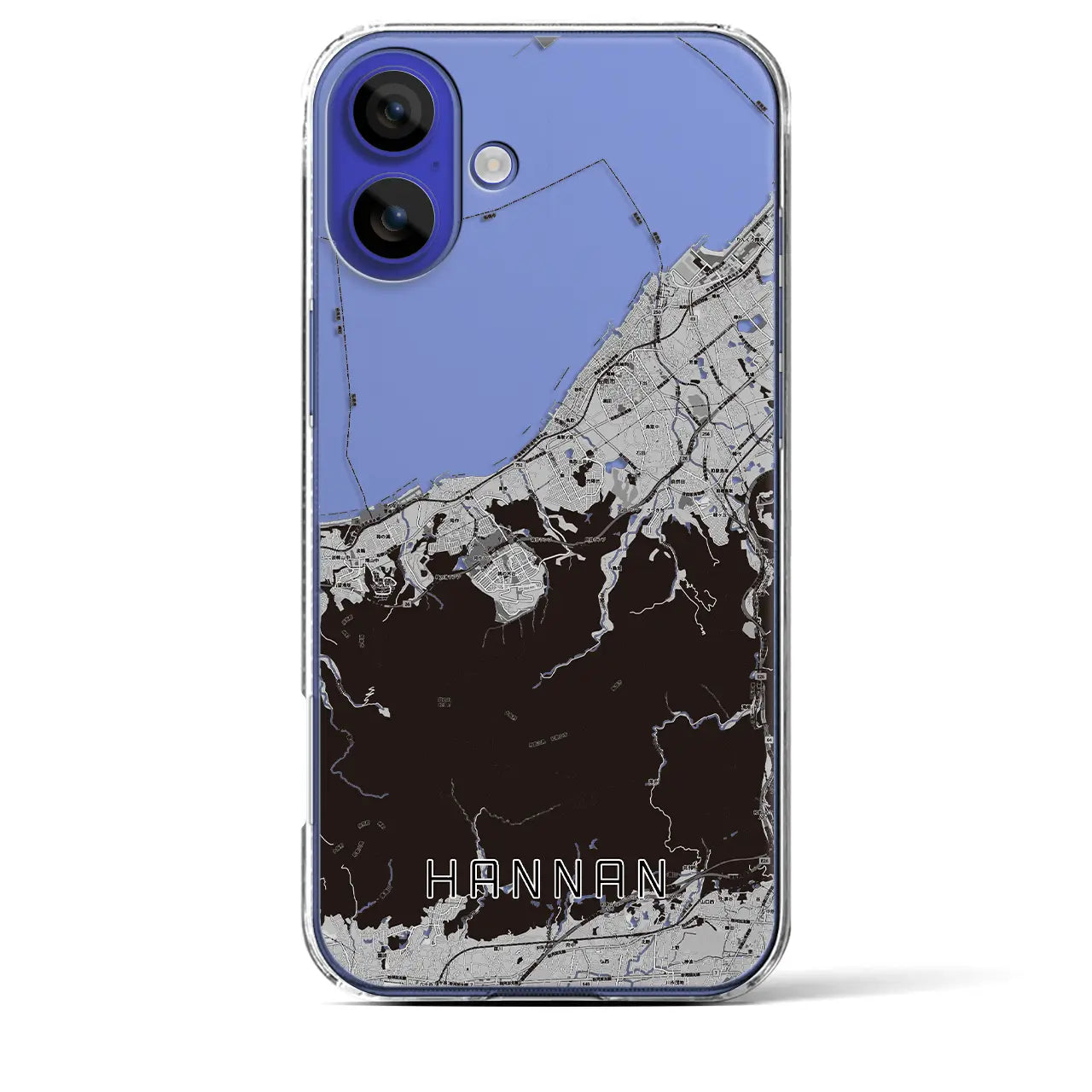 【阪南(大阪府)】地図柄iPhoneケース(クリアタイプ)