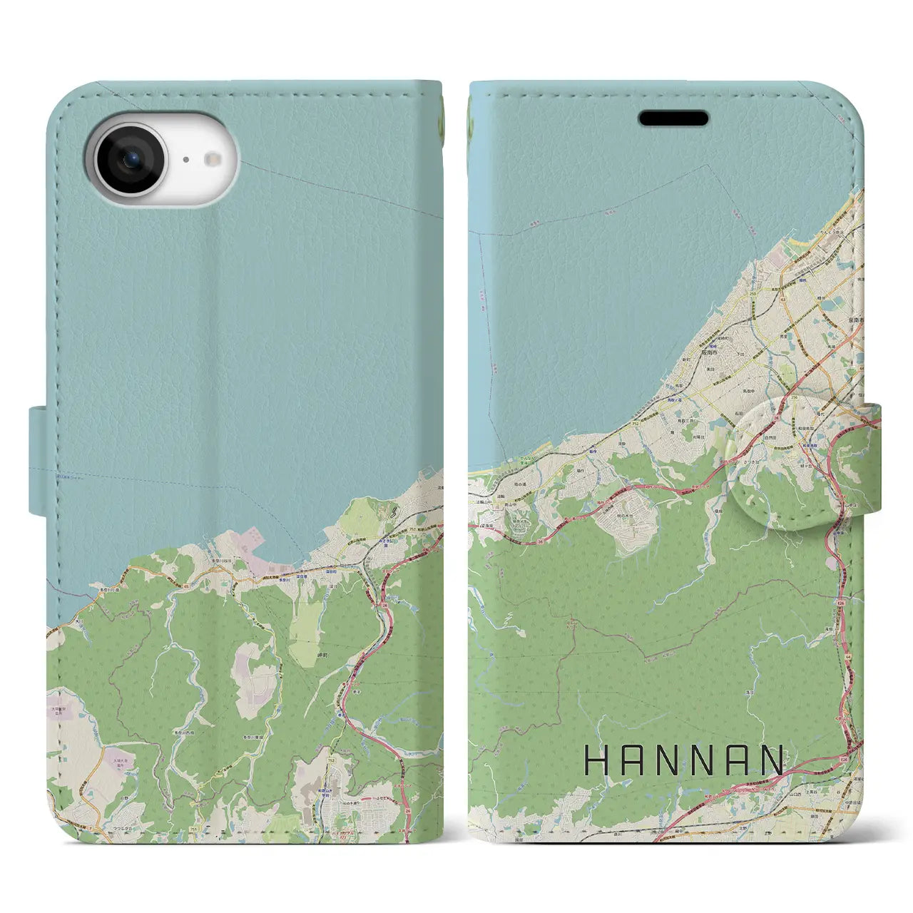 【阪南(大阪府)】地図柄iPhoneケース(手帳タイプ)