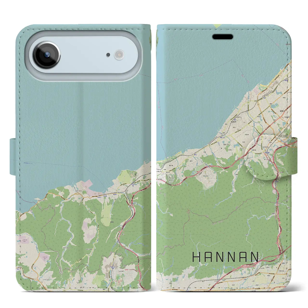 【阪南(大阪府)】地図柄iPhoneケース(手帳タイプ)