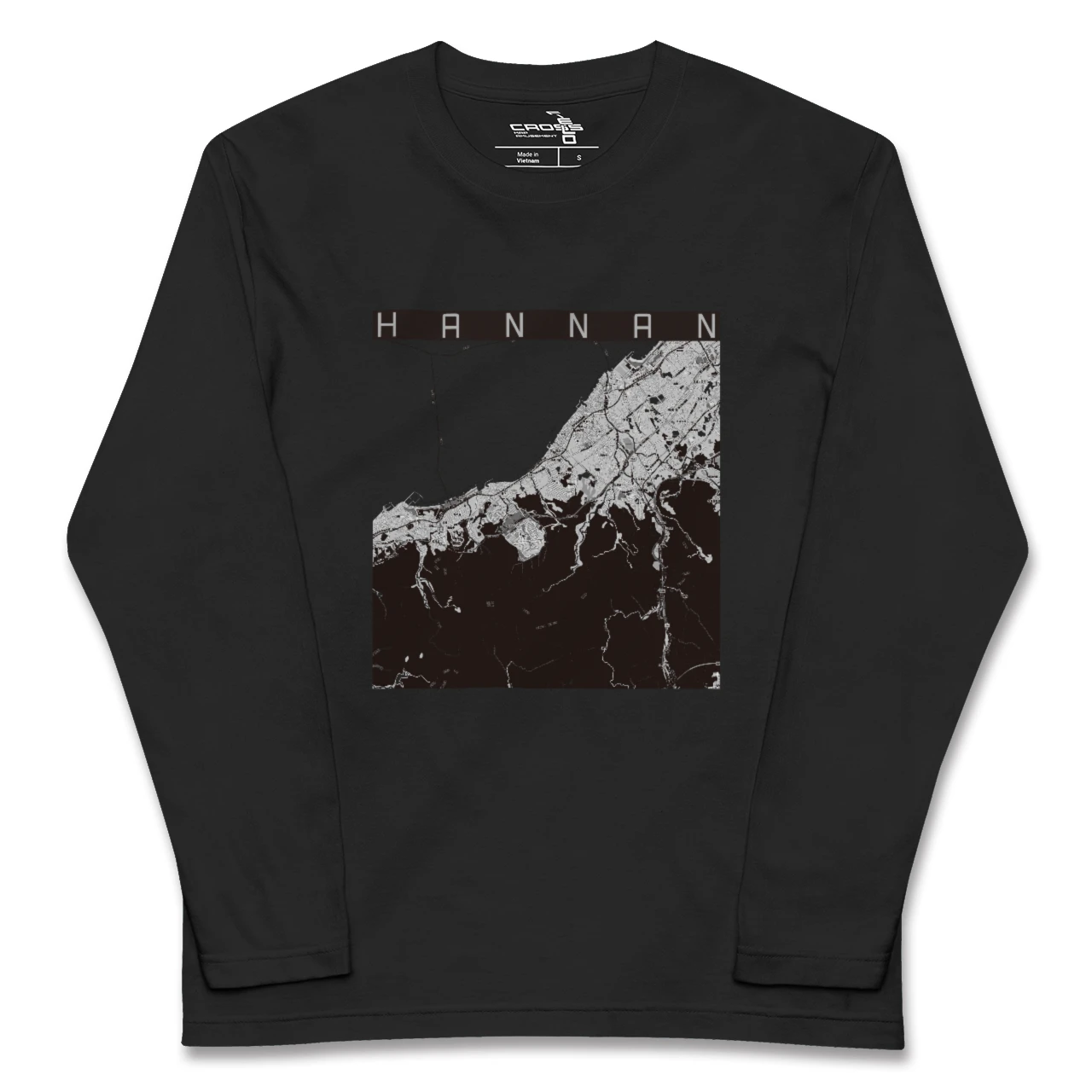 【阪南(大阪府)】地図柄ロングスリーブTシャツ