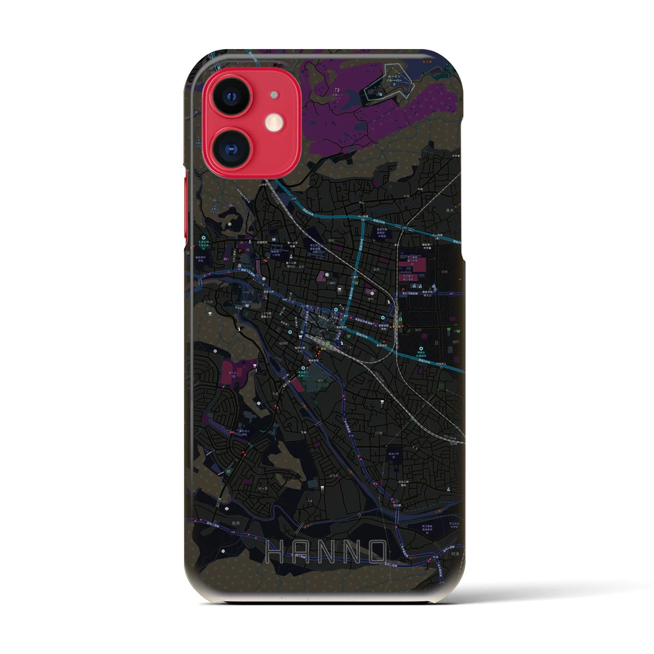 【飯能(埼玉県)】地図柄iPhoneケース(バックカバータイプ)