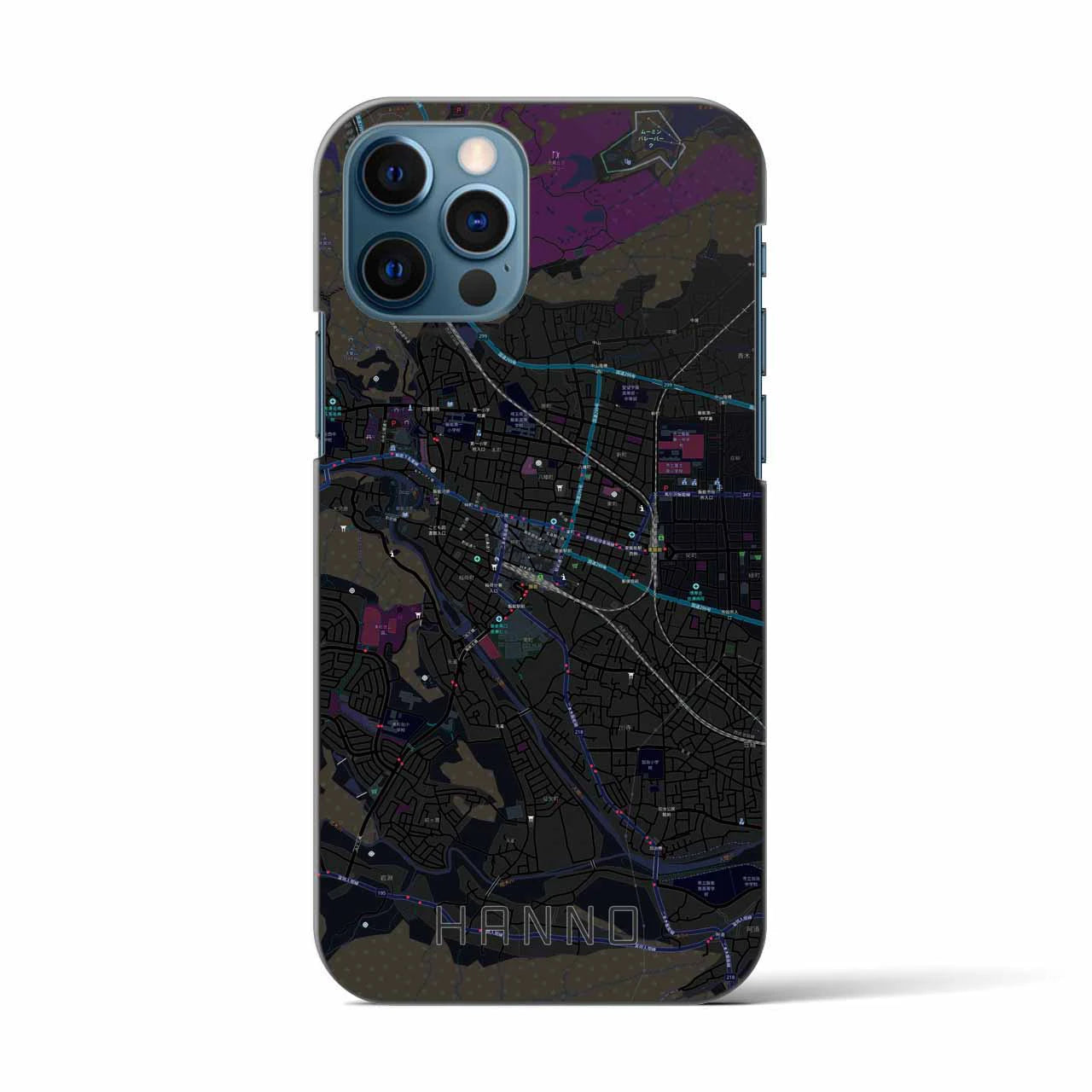 【飯能(埼玉県)】地図柄iPhoneケース(バックカバータイプ)