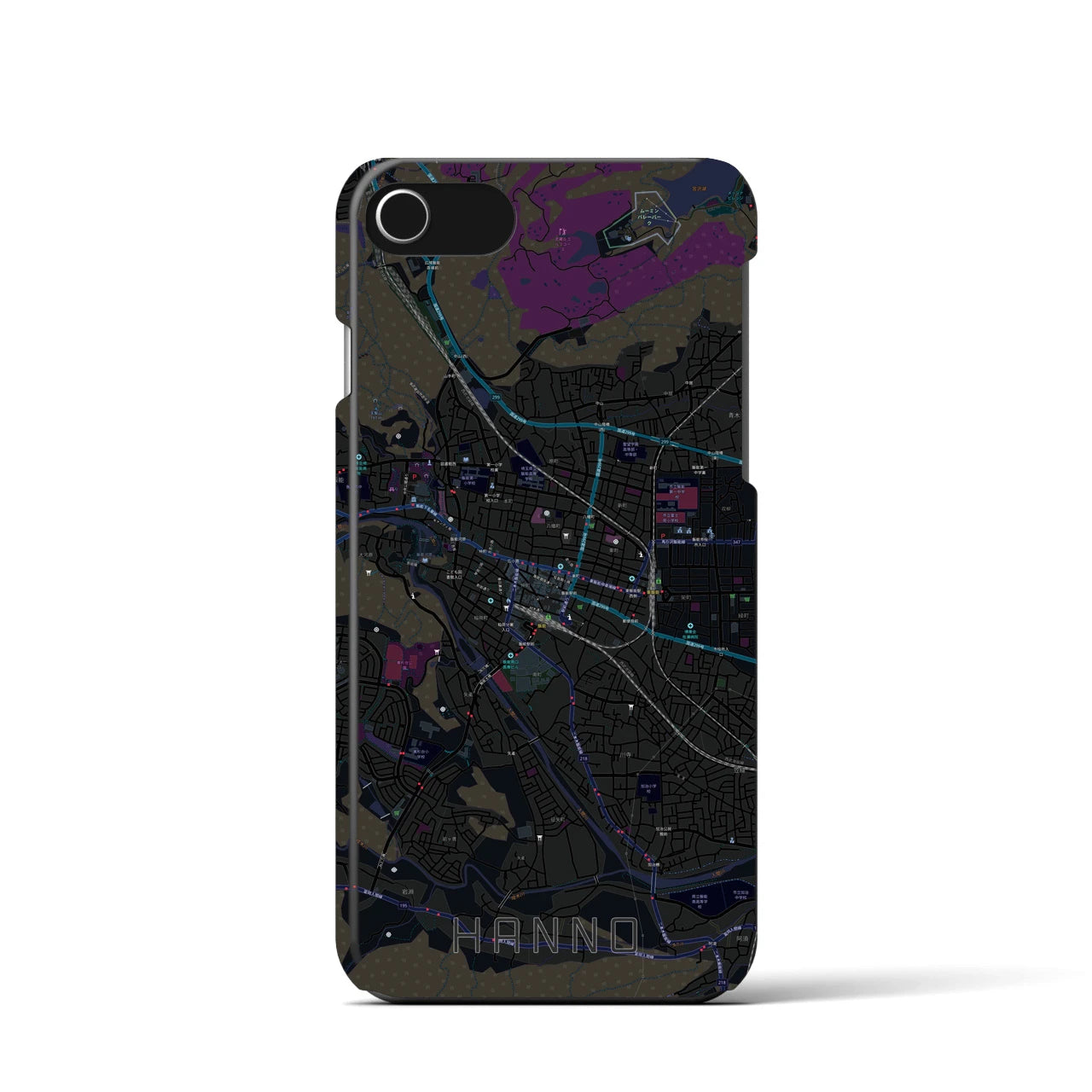 【飯能(埼玉県)】地図柄iPhoneケース(バックカバータイプ)