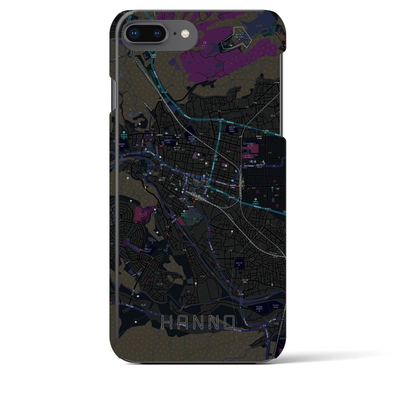 【飯能(埼玉県)】地図柄iPhoneケース(バックカバータイプ)