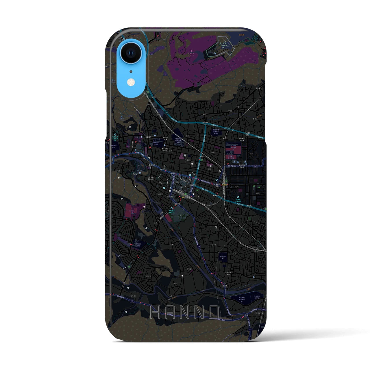 【飯能(埼玉県)】地図柄iPhoneケース(バックカバータイプ)