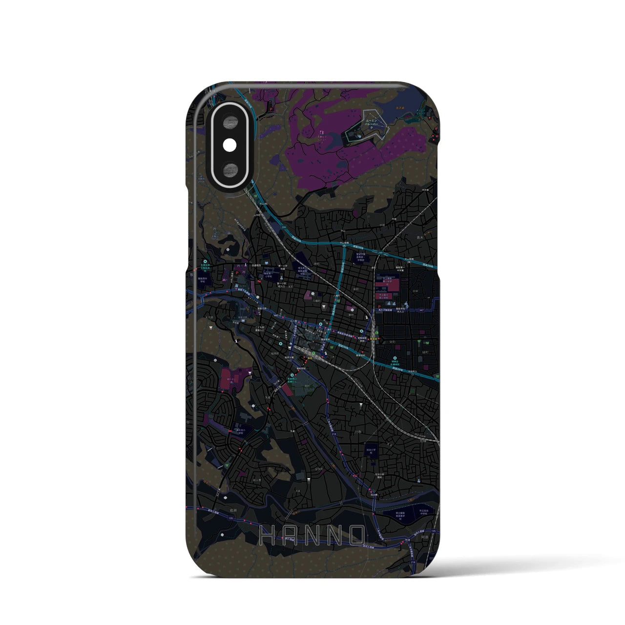 【飯能(埼玉県)】地図柄iPhoneケース(バックカバータイプ)