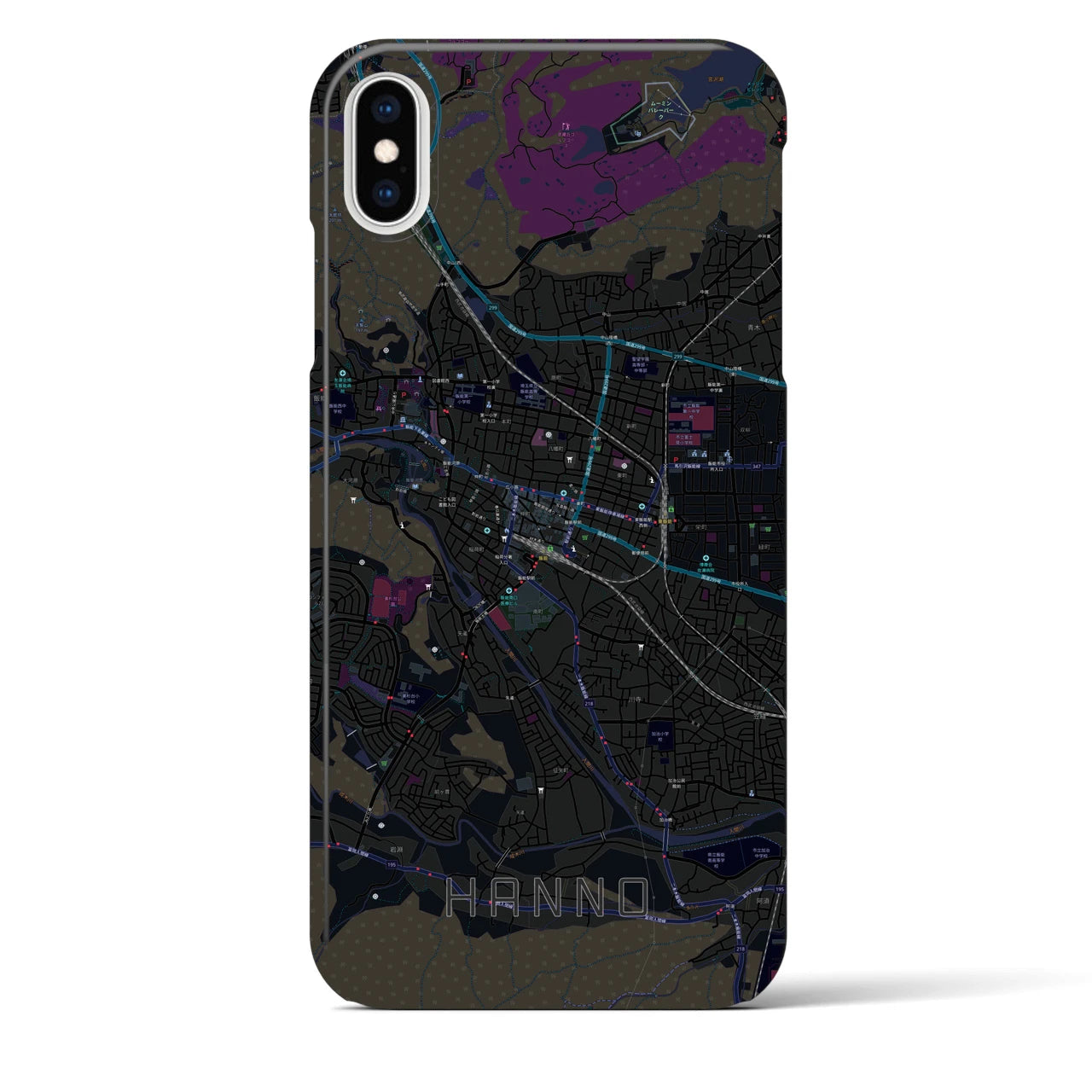 【飯能(埼玉県)】地図柄iPhoneケース(バックカバータイプ)