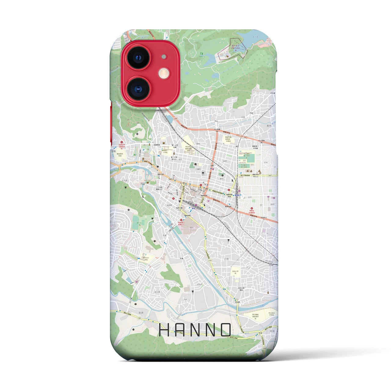 【飯能(埼玉県)】地図柄iPhoneケース(バックカバータイプ)