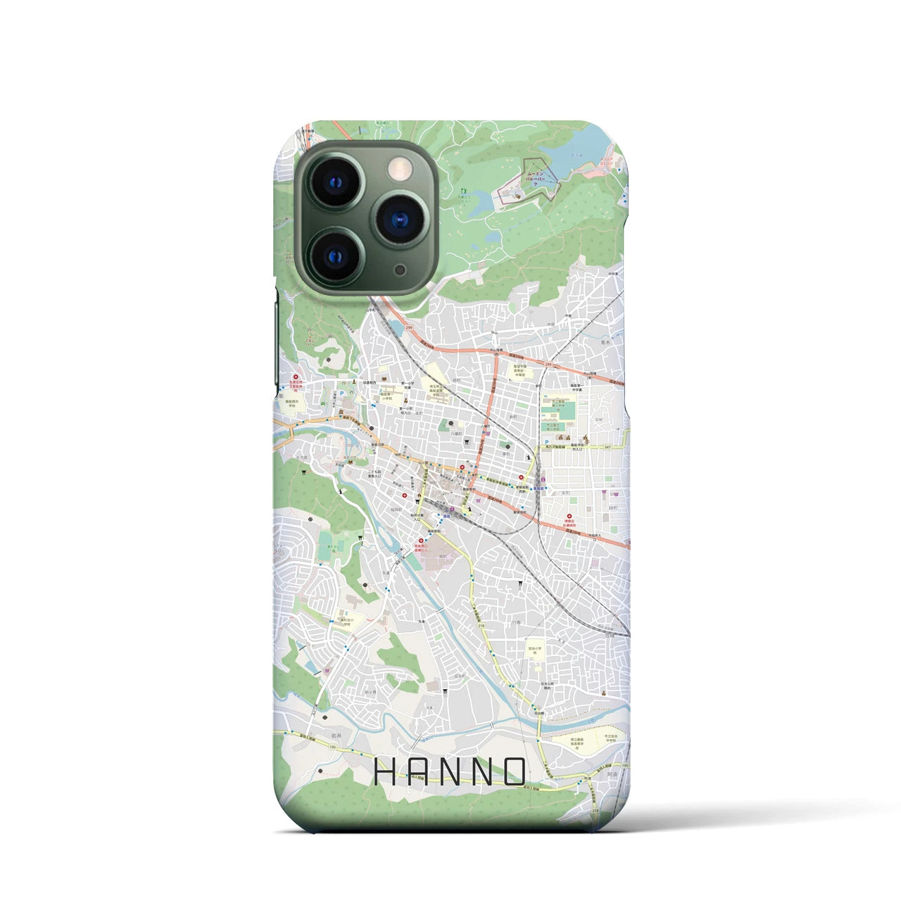 【飯能(埼玉県)】地図柄iPhoneケース(バックカバータイプ)