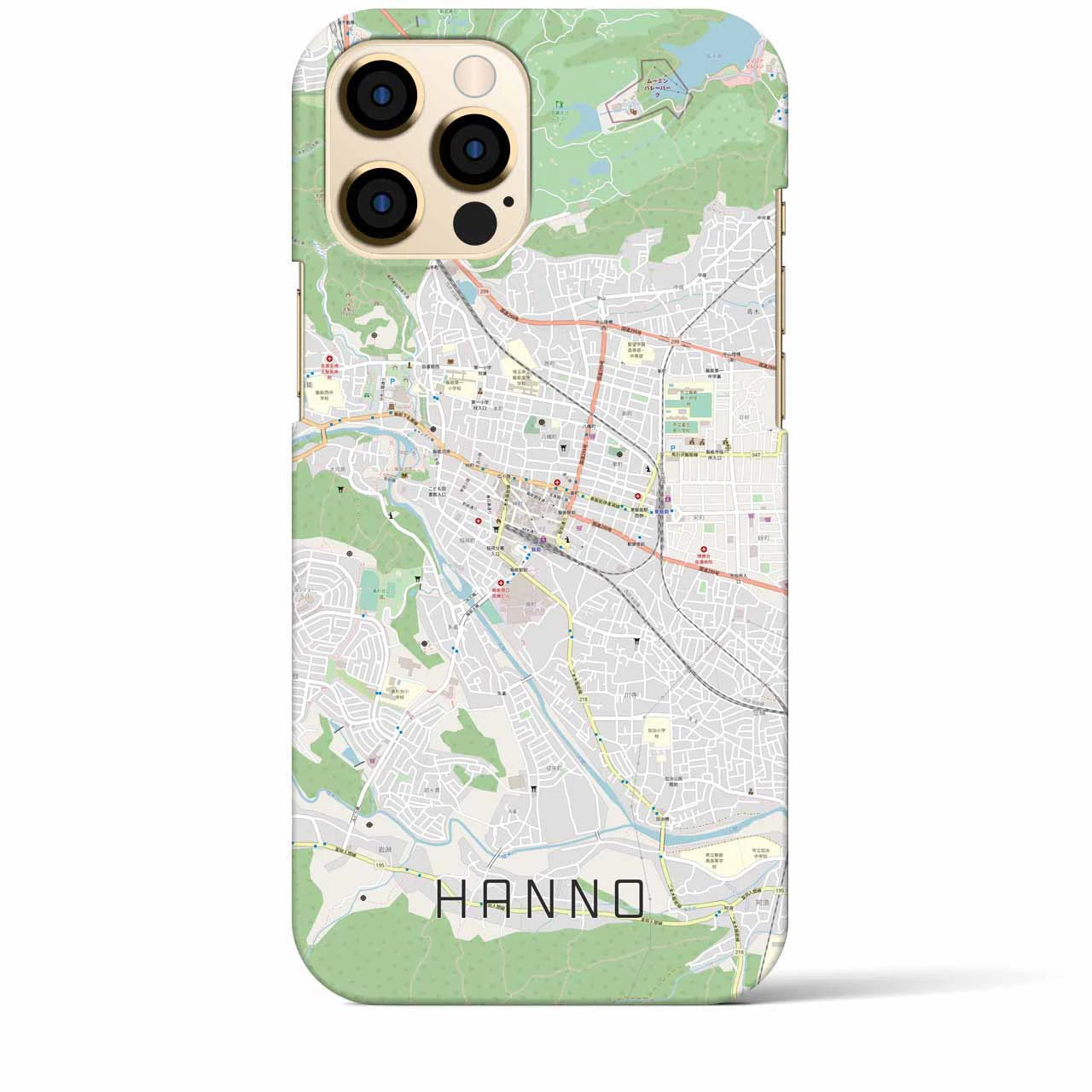 【飯能(埼玉県)】地図柄iPhoneケース(バックカバータイプ)