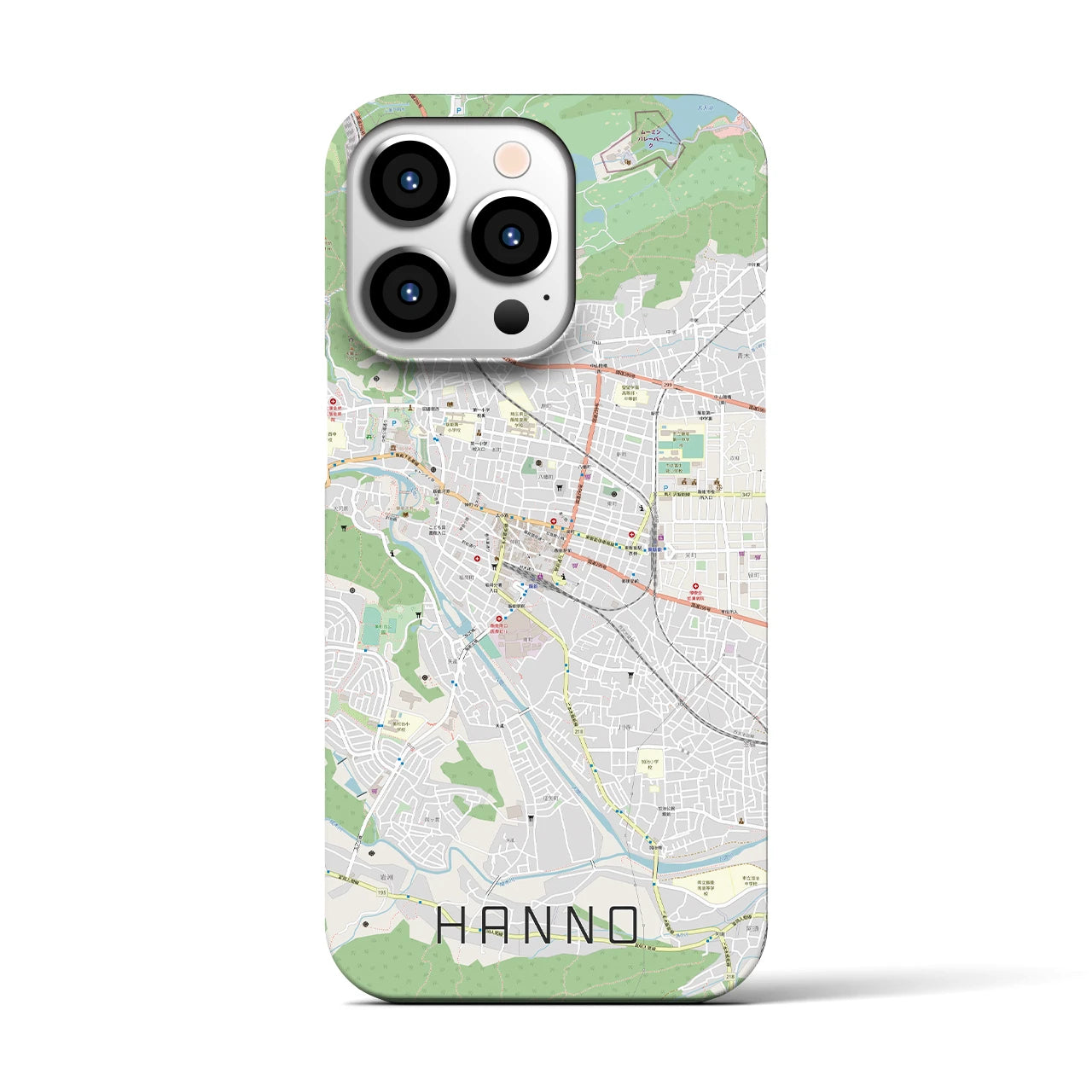 【飯能(埼玉県)】地図柄iPhoneケース(バックカバータイプ)