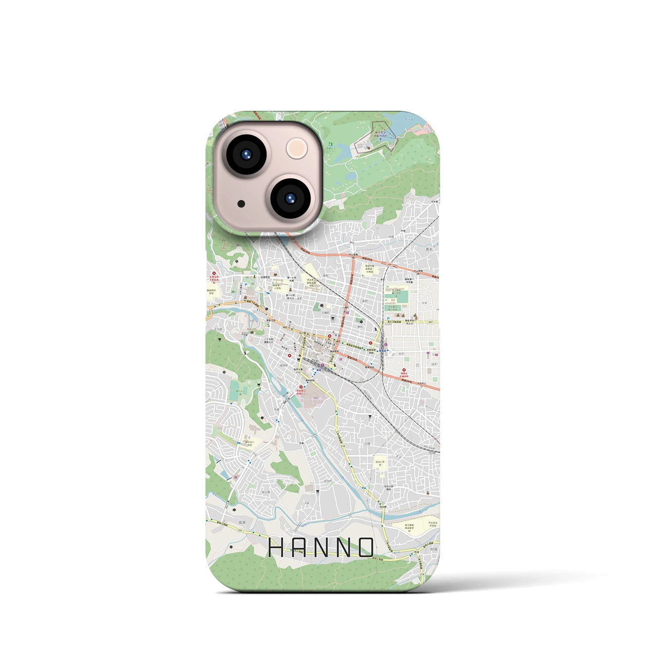 【飯能(埼玉県)】地図柄iPhoneケース(バックカバータイプ)