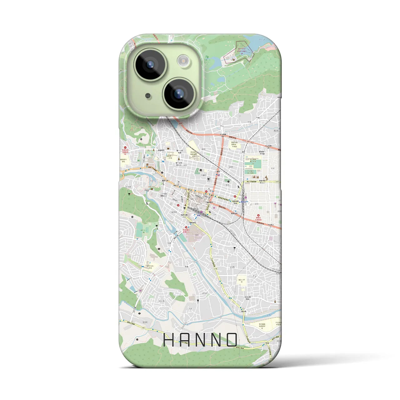 【飯能(埼玉県)】地図柄iPhoneケース(バックカバータイプ)