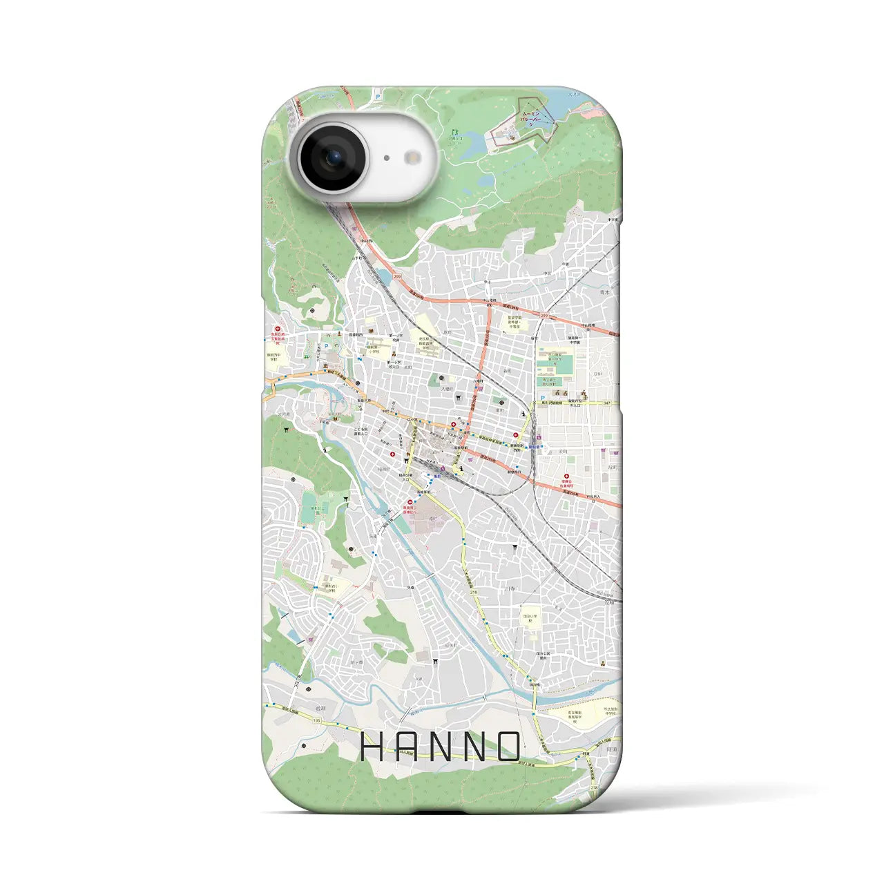 【飯能(埼玉県)】地図柄iPhoneケース(バックカバータイプ)