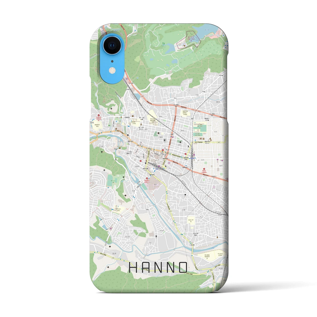 【飯能(埼玉県)】地図柄iPhoneケース(バックカバータイプ)