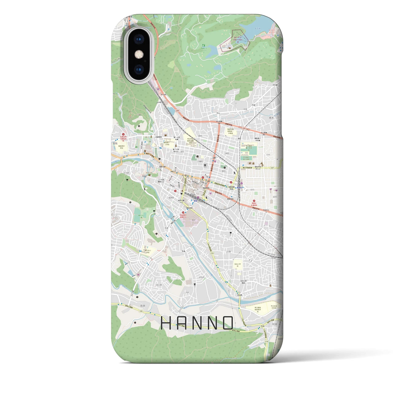 【飯能(埼玉県)】地図柄iPhoneケース(バックカバータイプ)