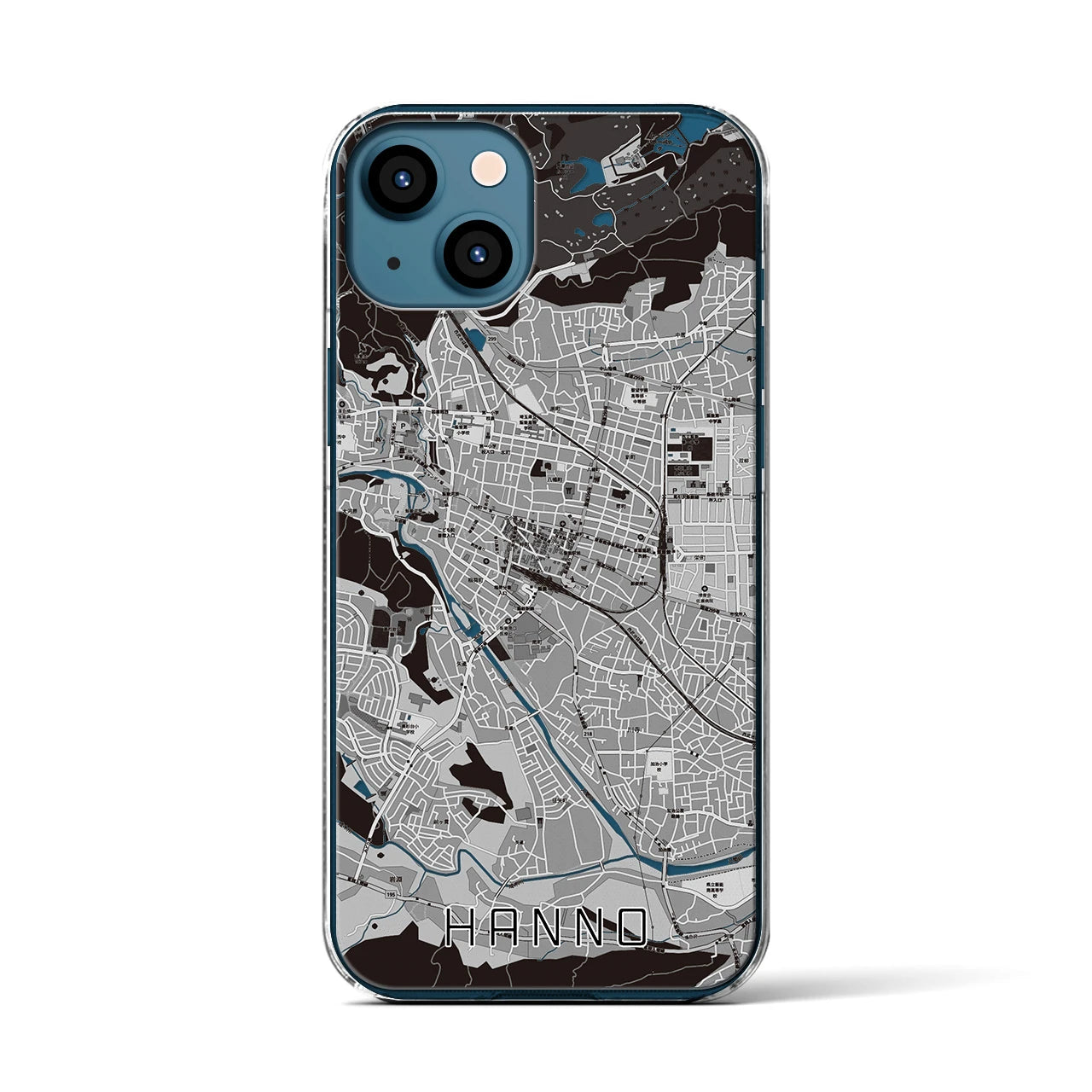 【飯能(埼玉県)】地図柄iPhoneケース(クリアタイプ)