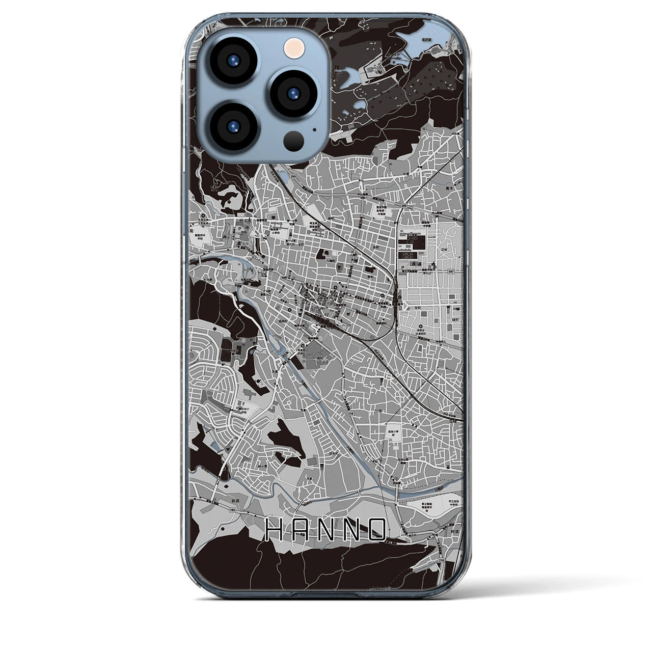 【飯能(埼玉県)】地図柄iPhoneケース(クリアタイプ)