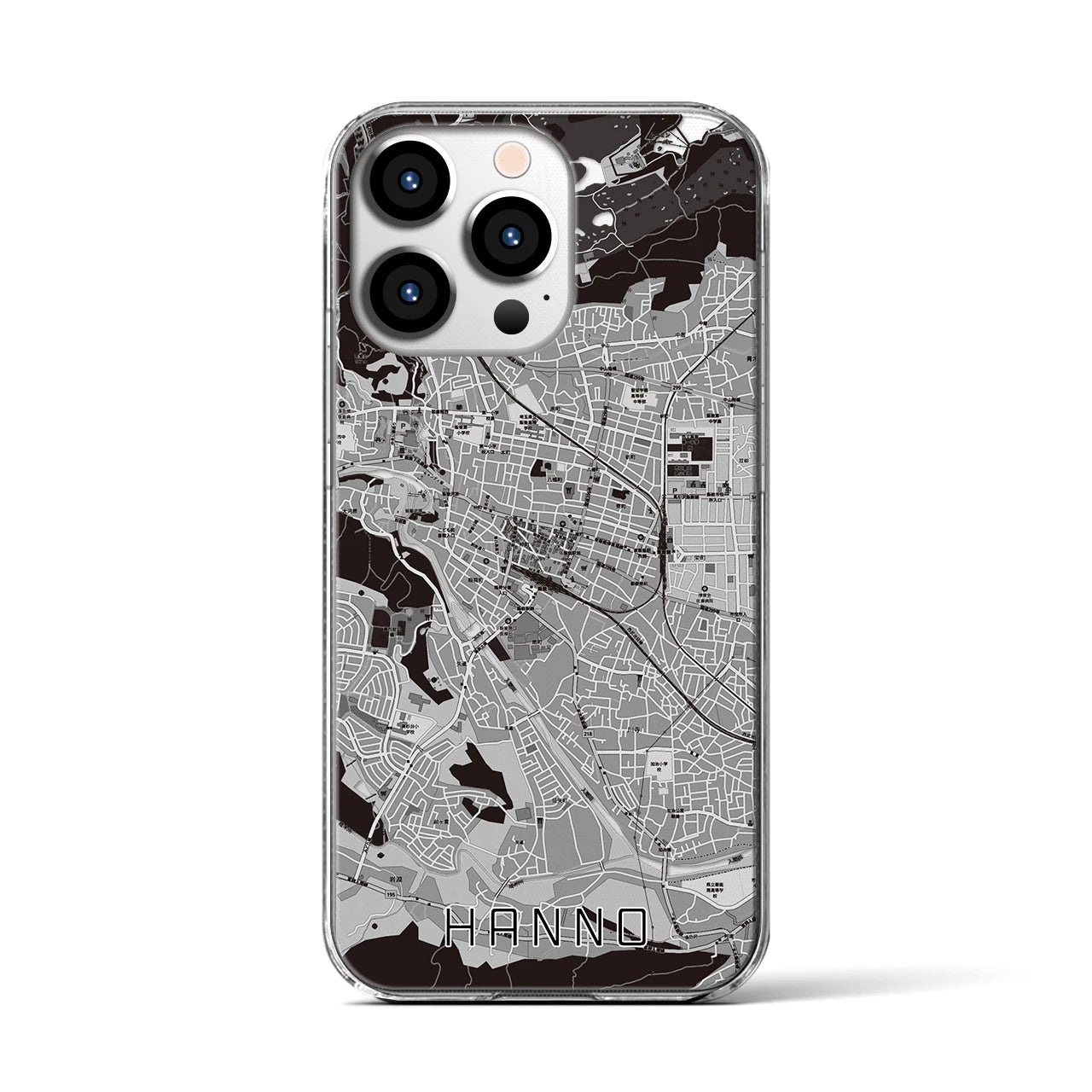 【飯能(埼玉県)】地図柄iPhoneケース(クリアタイプ)