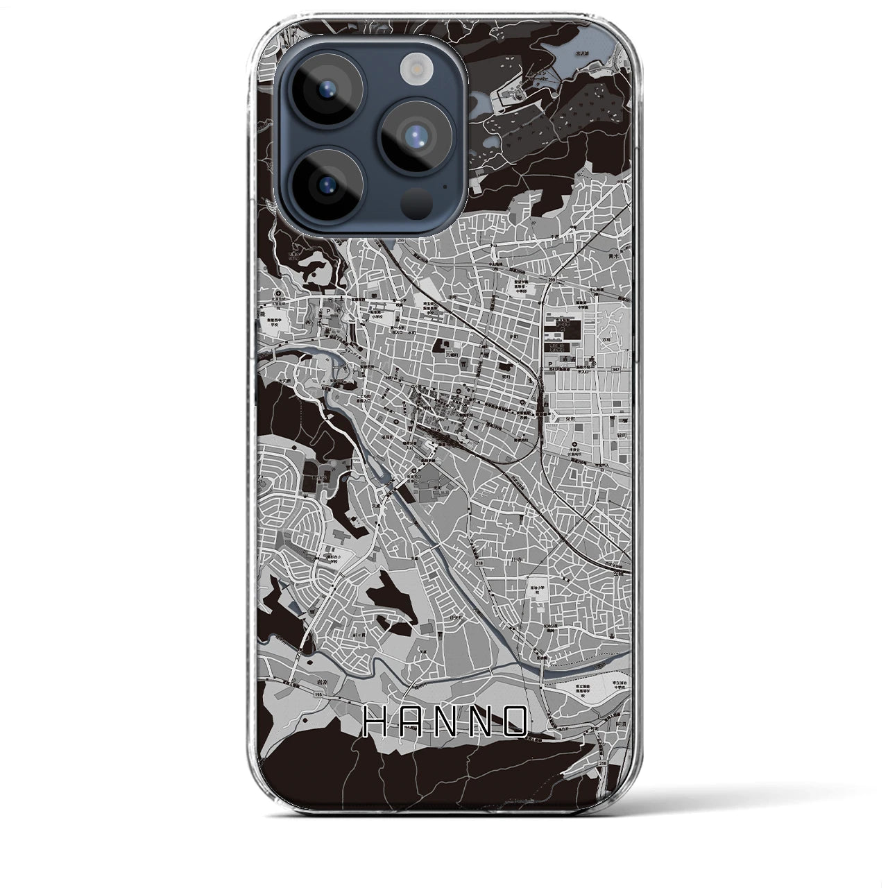 【飯能(埼玉県)】地図柄iPhoneケース(クリアタイプ)