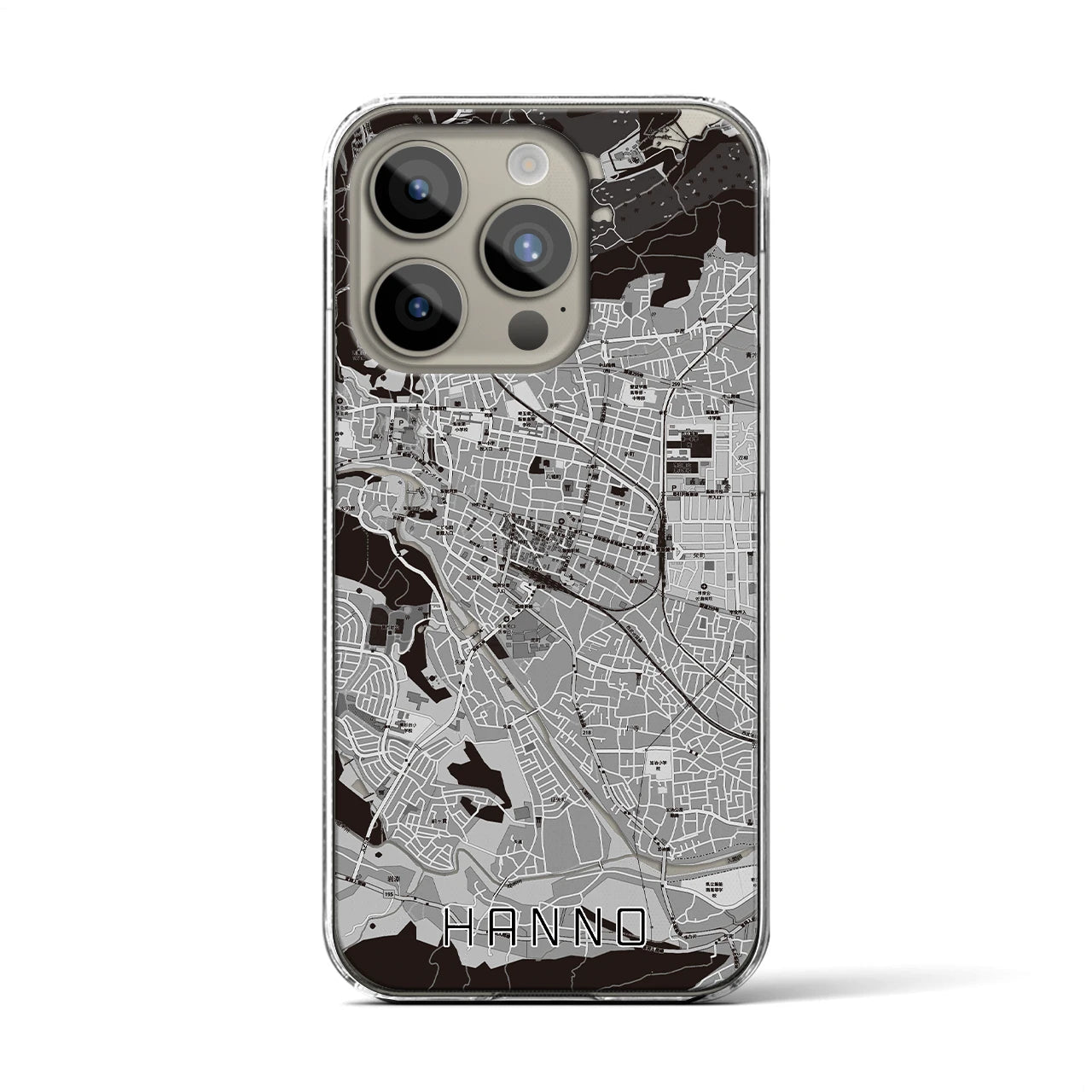 【飯能(埼玉県)】地図柄iPhoneケース(クリアタイプ)