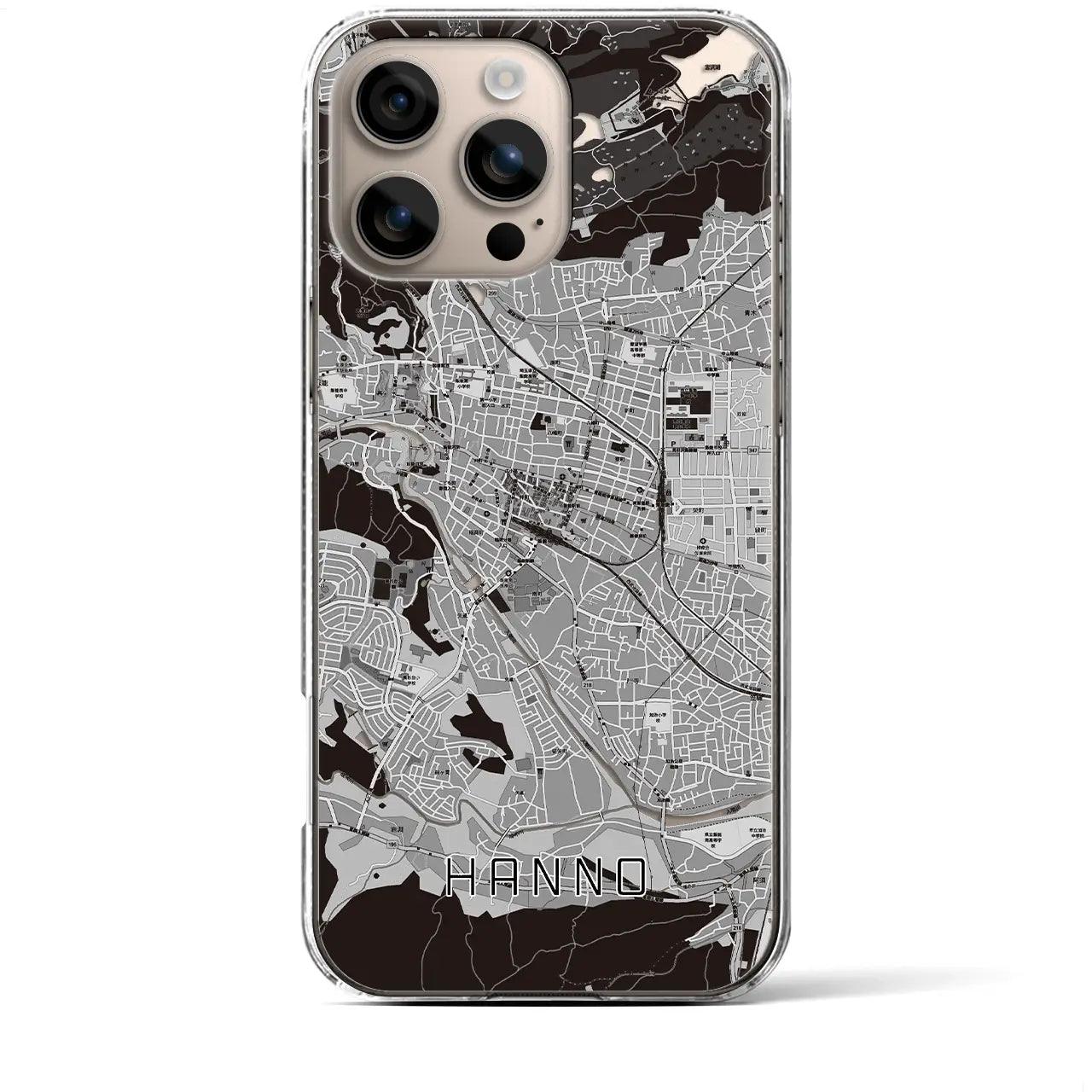 【飯能(埼玉県)】地図柄iPhoneケース(クリアタイプ)