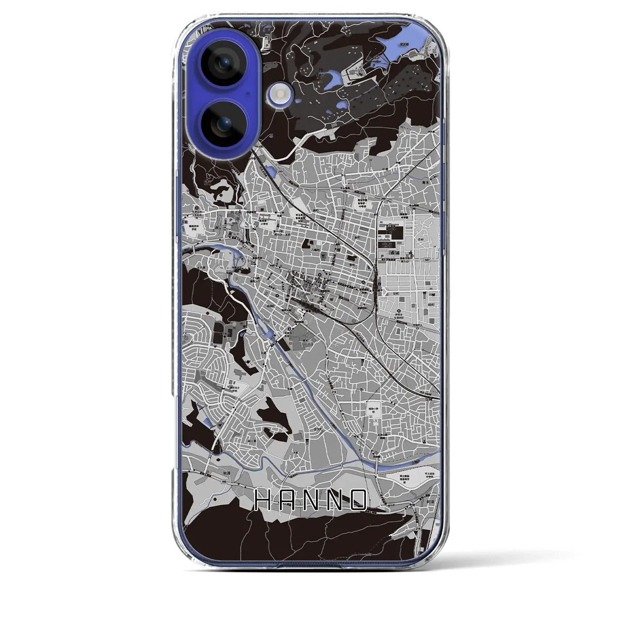 【飯能(埼玉県)】地図柄iPhoneケース(クリアタイプ)