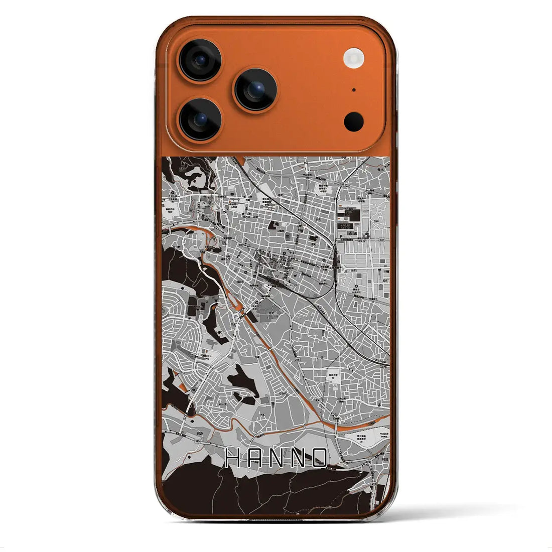 【飯能(埼玉県)】地図柄iPhoneケース(クリアタイプ)