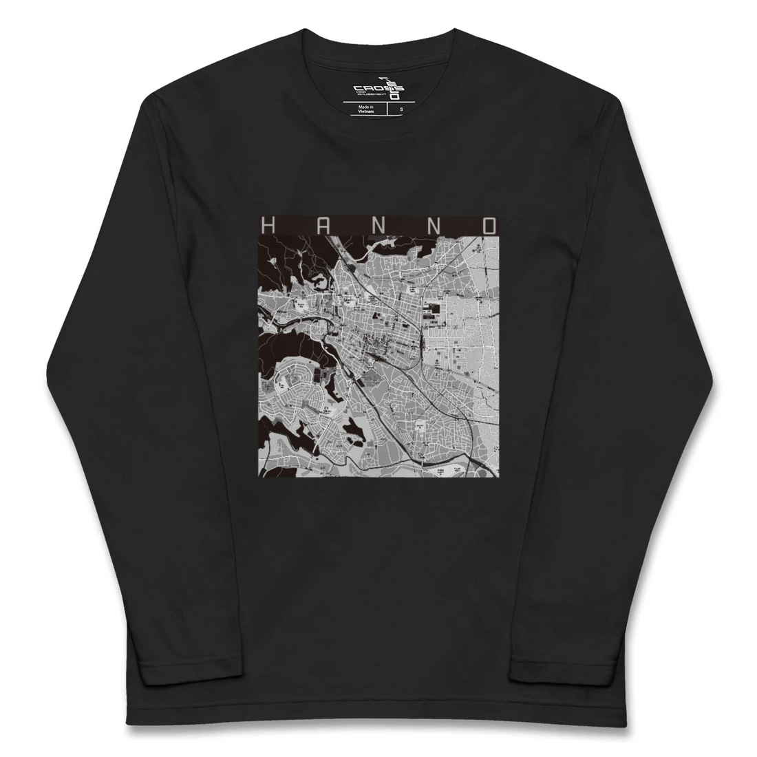 【飯能(埼玉県)】地図柄ロングスリーブTシャツ