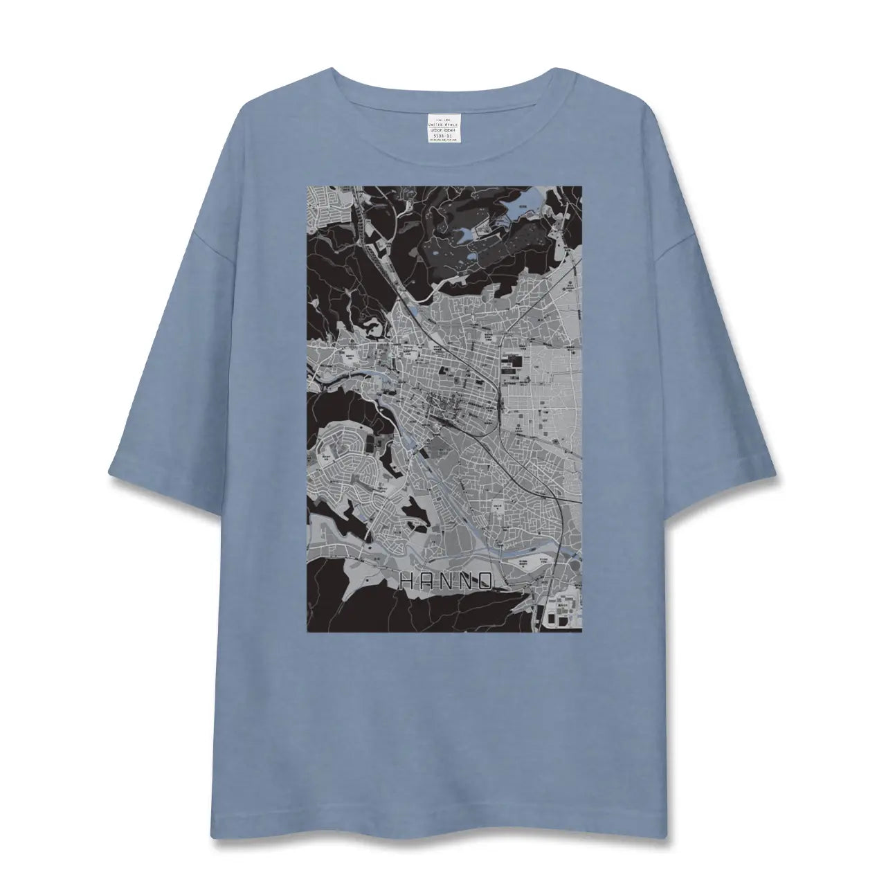 【飯能(埼玉県)】地図柄ビッグシルエットTシャツ
