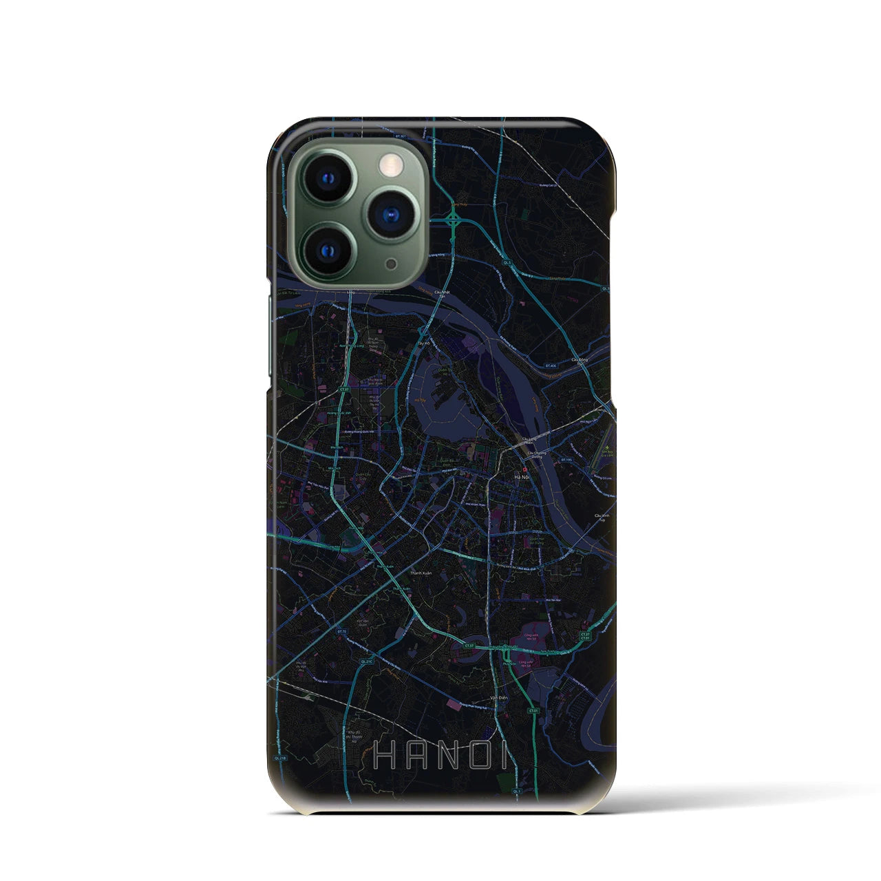 【ハノイ(ベトナム)】地図柄iPhoneケース(バックカバータイプ)