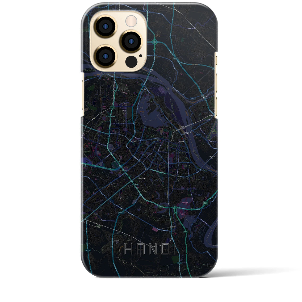 【ハノイ(ベトナム)】地図柄iPhoneケース(バックカバータイプ)
