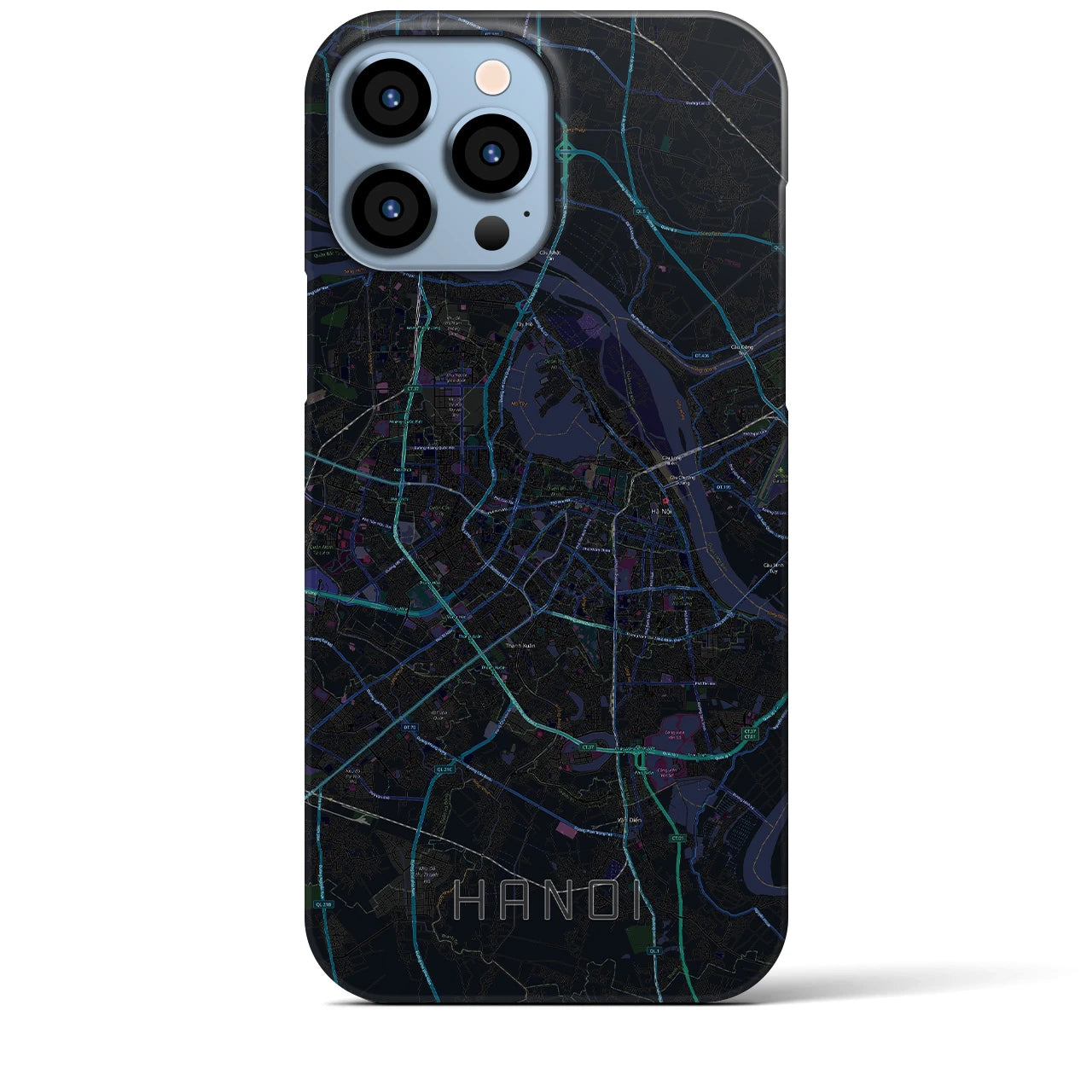 【ハノイ(ベトナム)】地図柄iPhoneケース(バックカバータイプ)