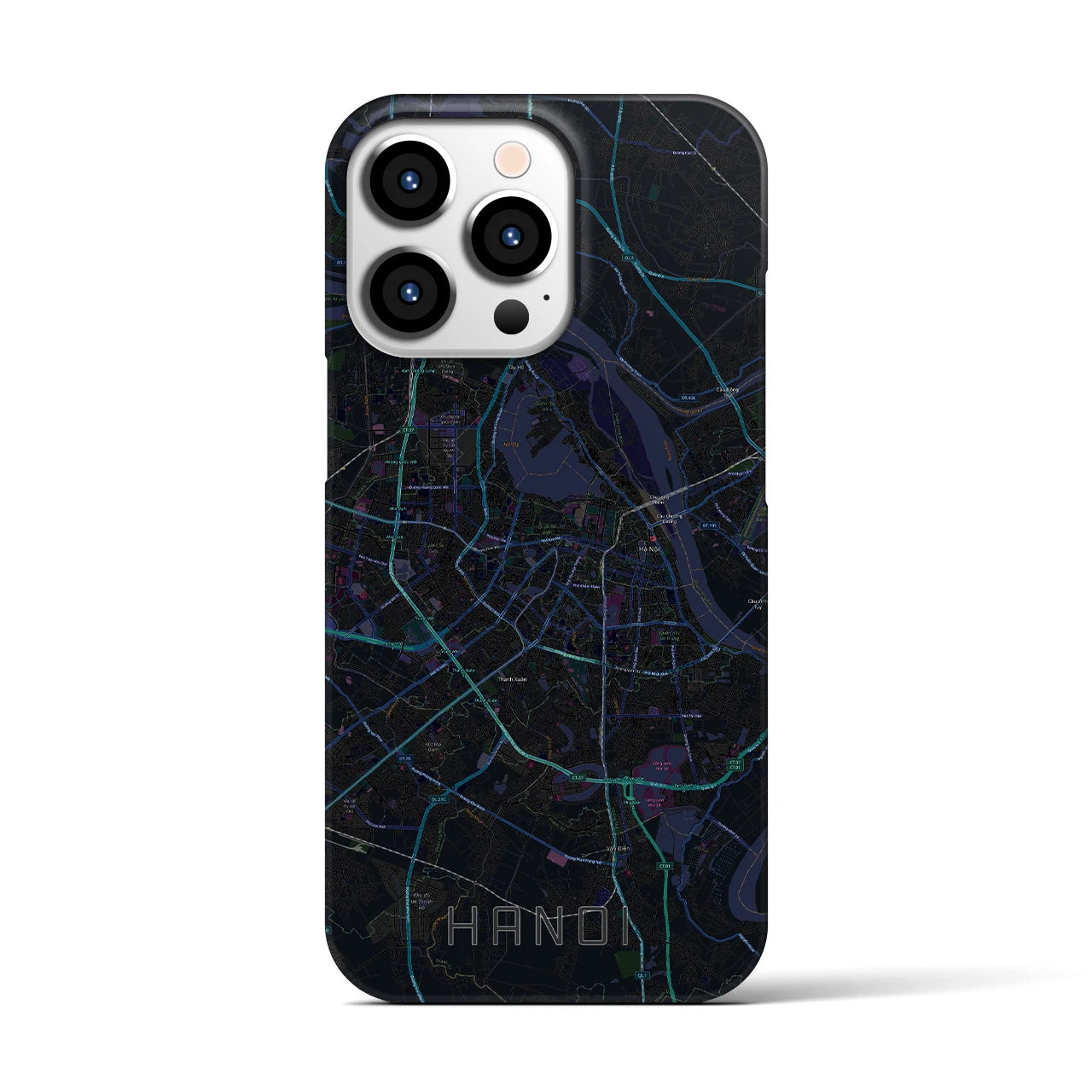 【ハノイ(ベトナム)】地図柄iPhoneケース(バックカバータイプ)