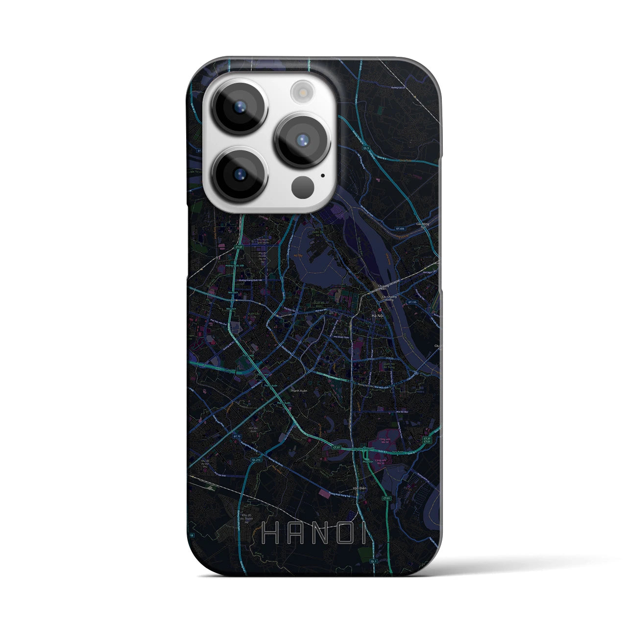 【ハノイ(ベトナム)】地図柄iPhoneケース(バックカバータイプ)