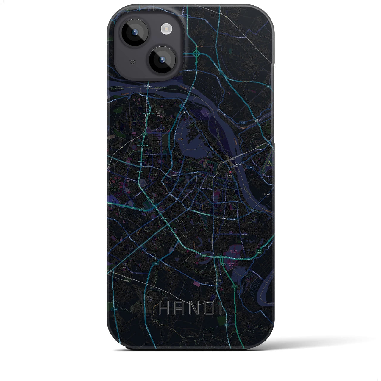 【ハノイ(ベトナム)】地図柄iPhoneケース(バックカバータイプ)