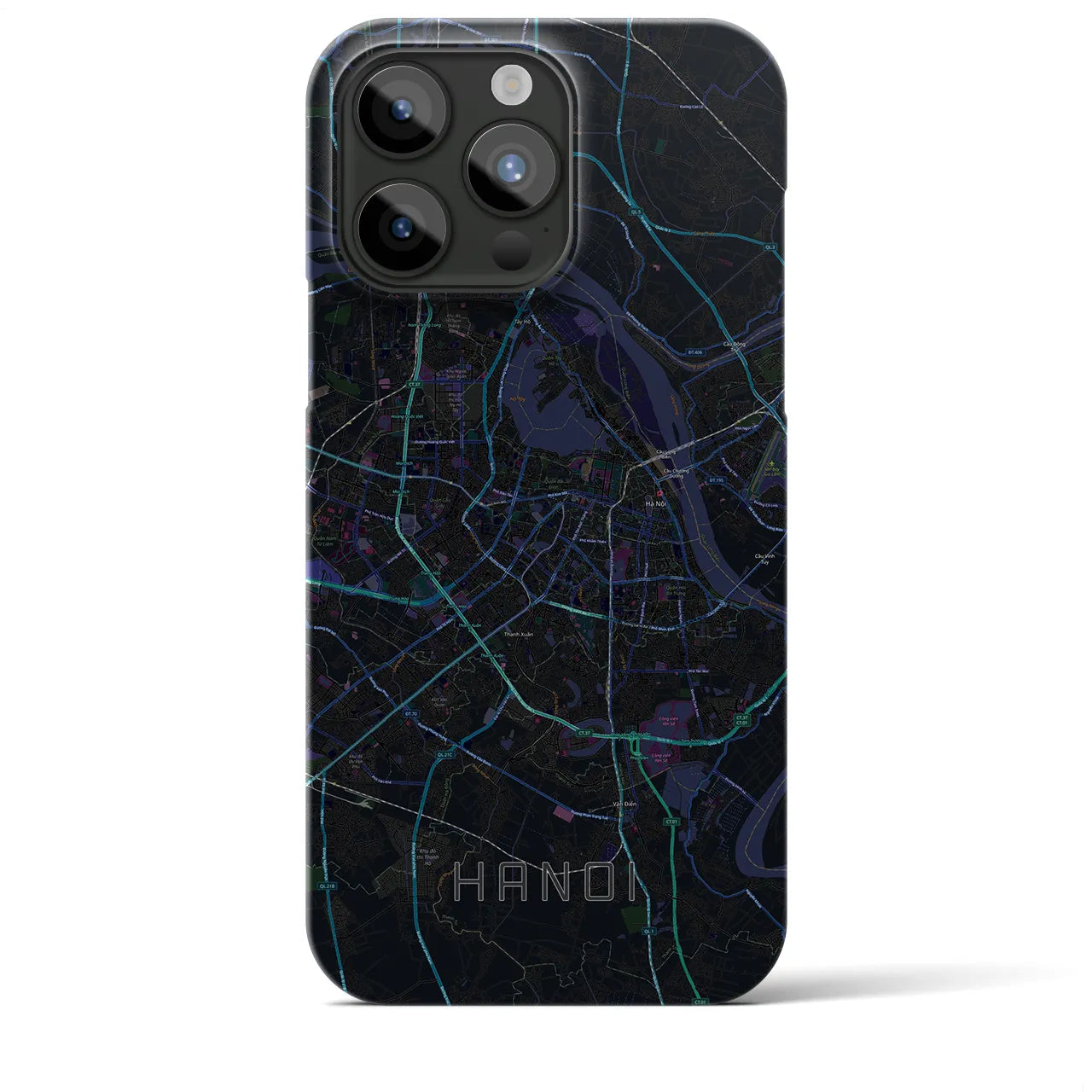 【ハノイ(ベトナム)】地図柄iPhoneケース(バックカバータイプ)