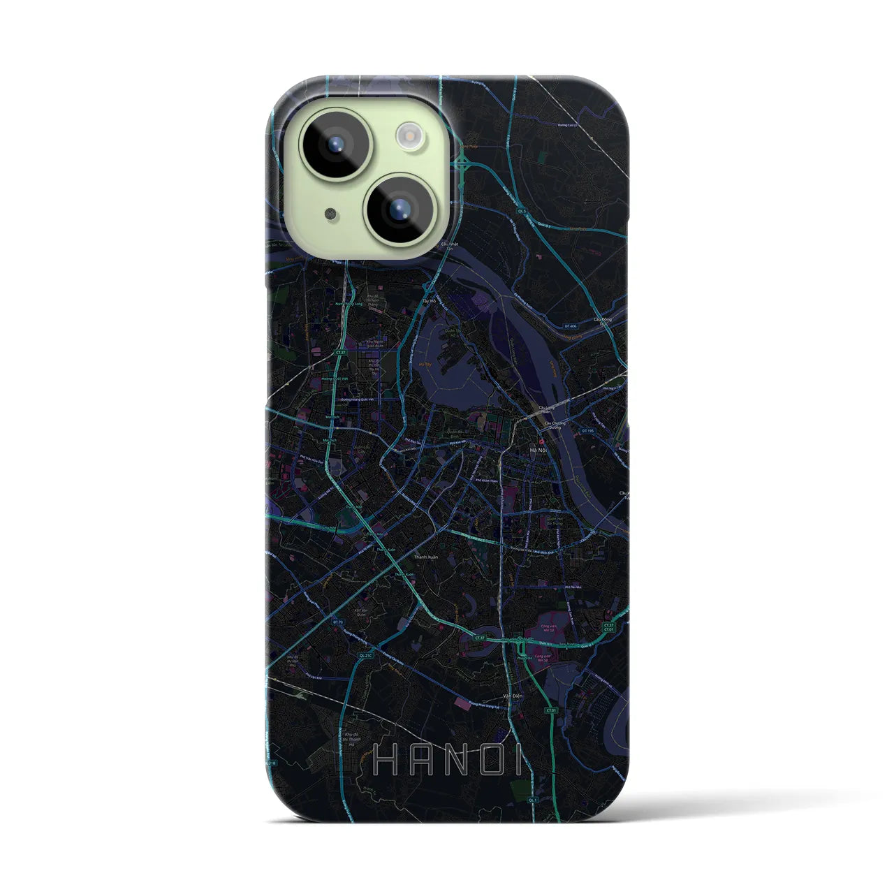 【ハノイ(ベトナム)】地図柄iPhoneケース(バックカバータイプ)