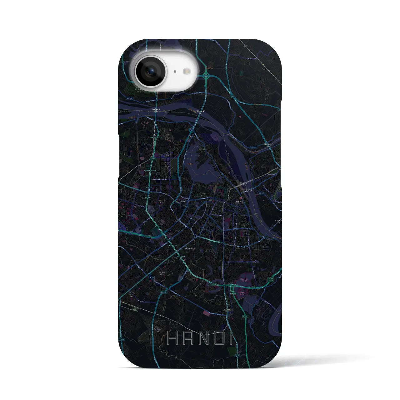 【ハノイ(ベトナム)】地図柄iPhoneケース(バックカバータイプ)